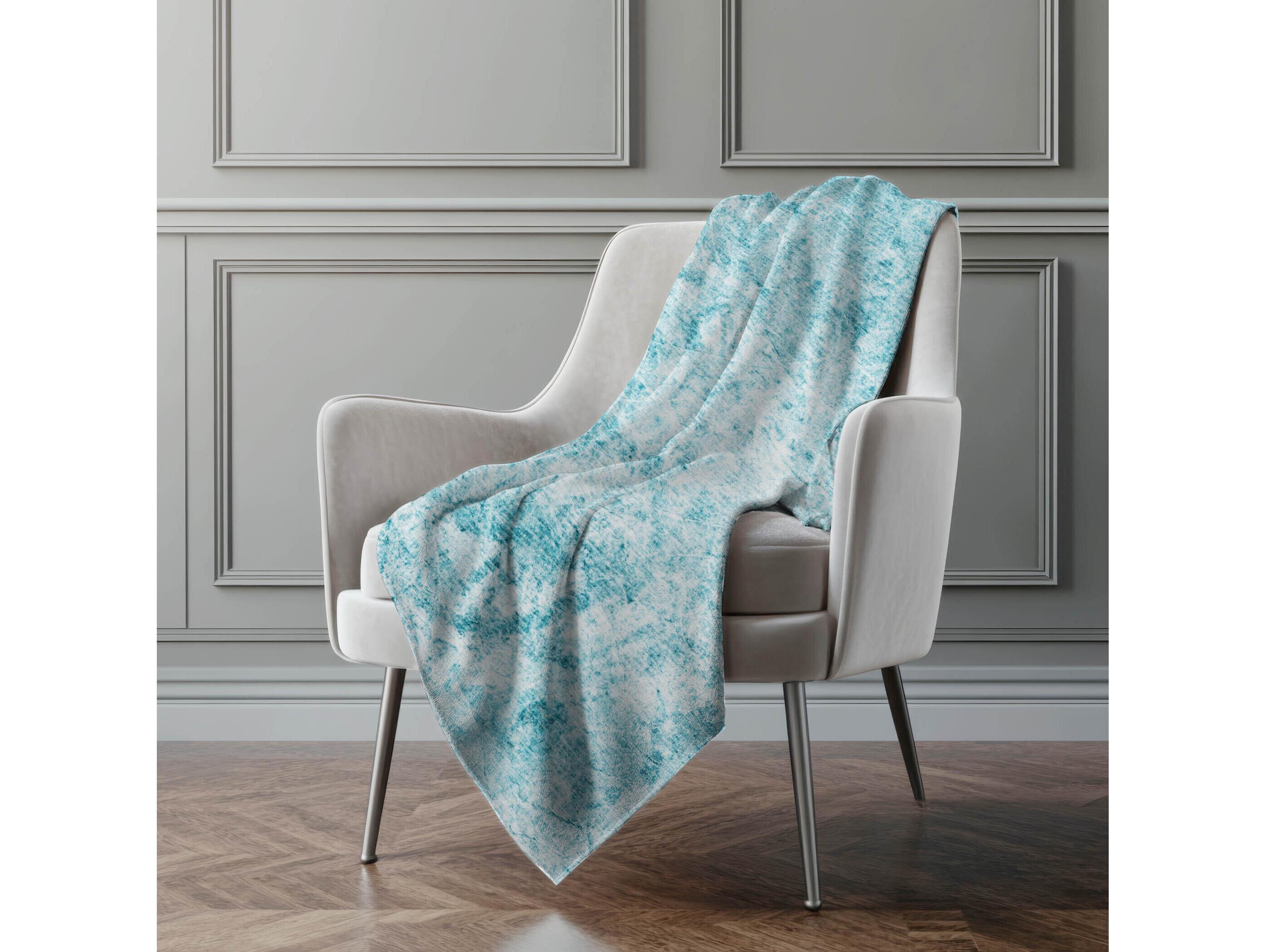 Dalyn Sherpa Teal Polyester Throw