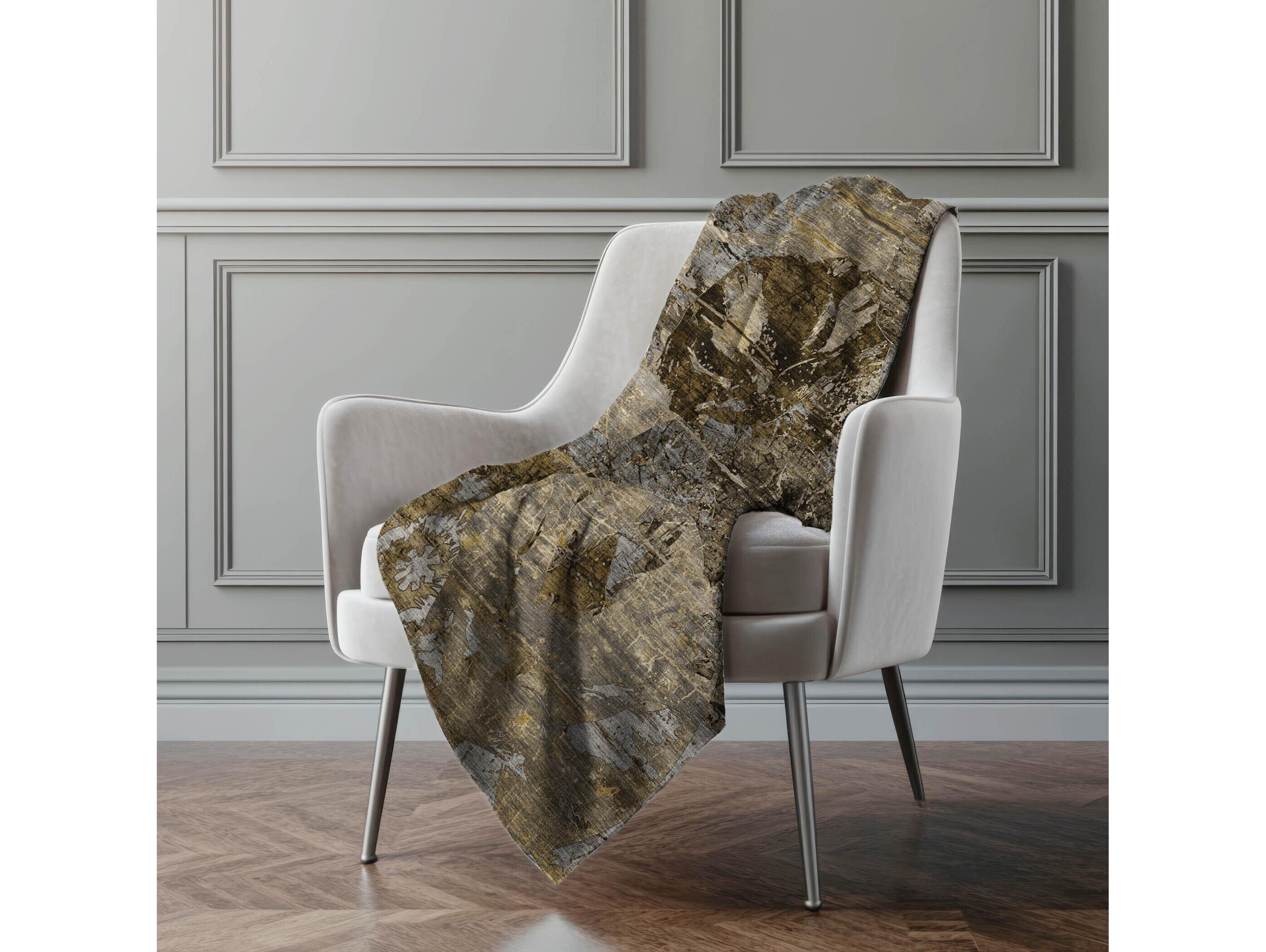 Dalyn Sherpa Brown Polyester Throw