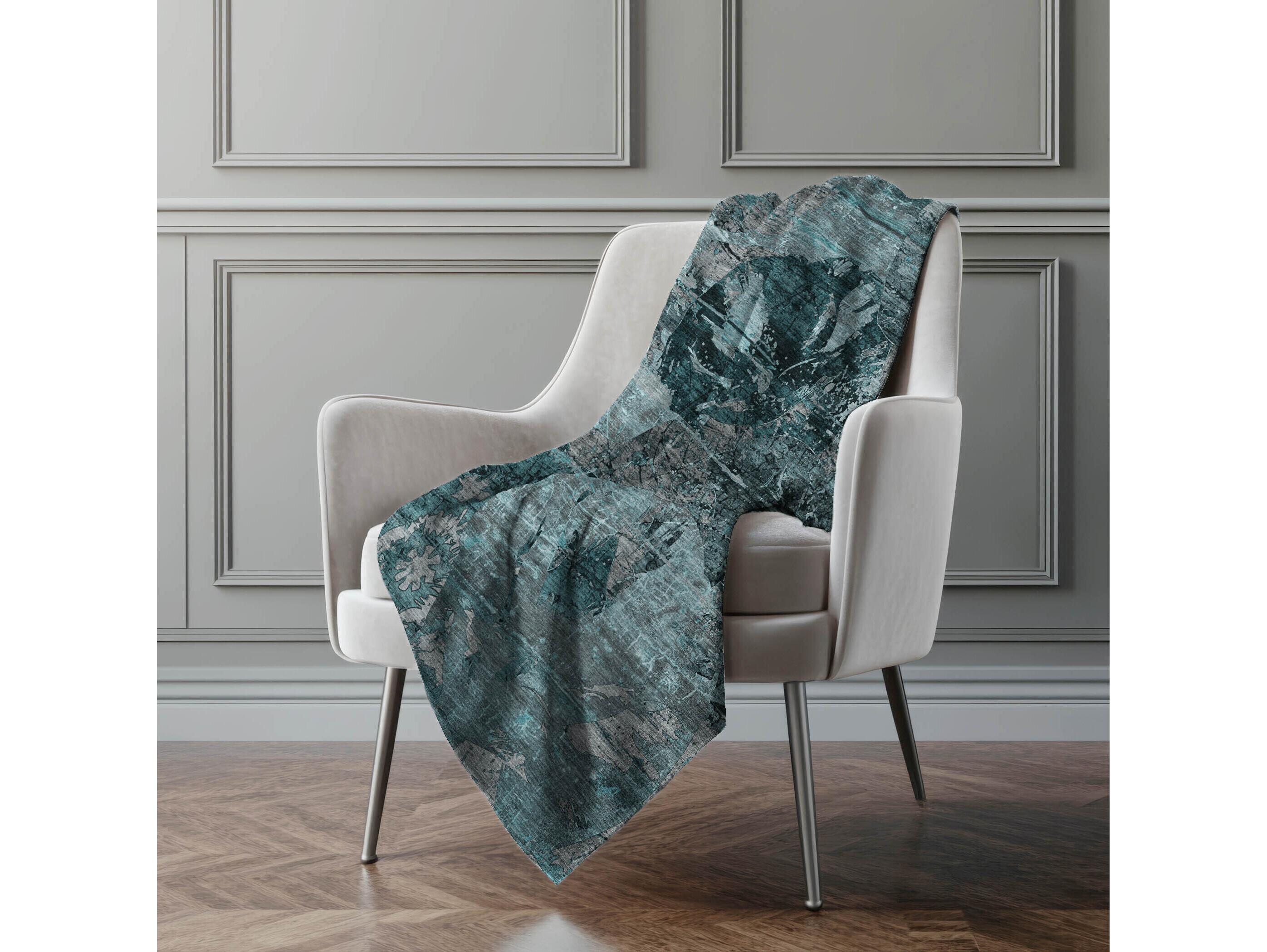 Dalyn Sherpa Teal Polyester Throw