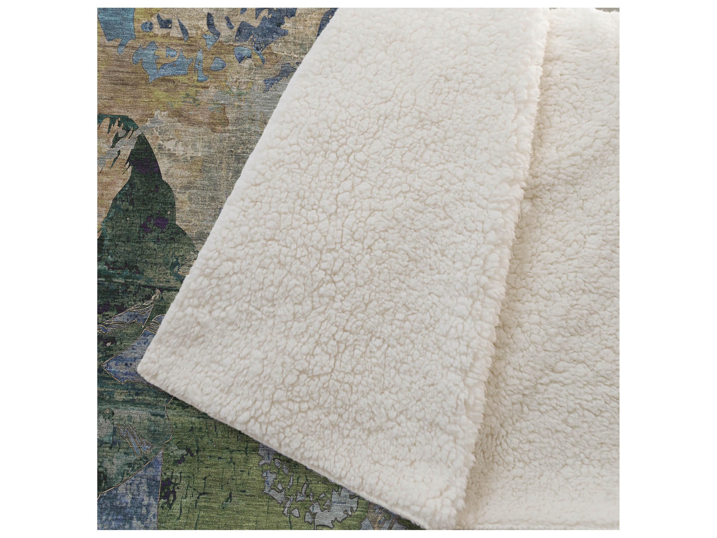 Dalyn Sherpa Brown Polyester Throw