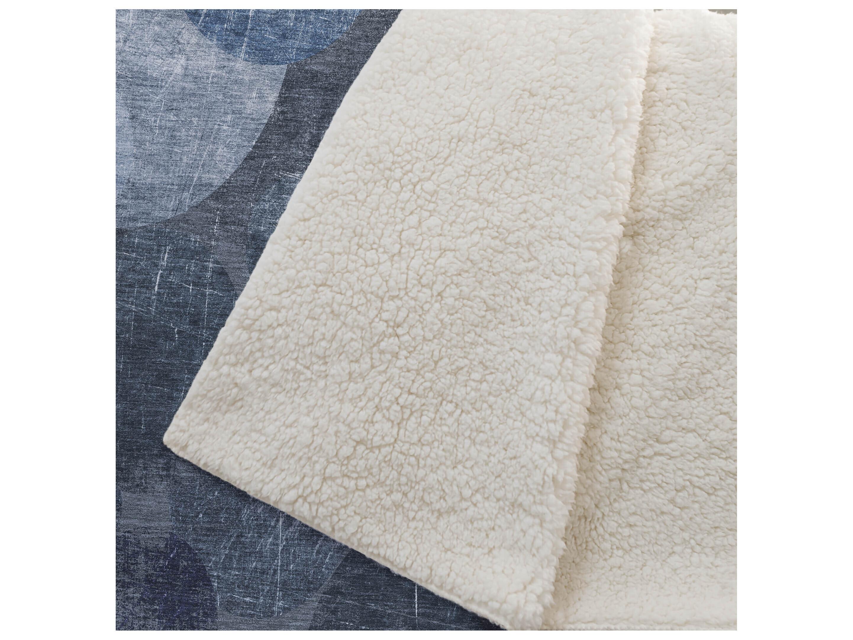 Dalyn Sherpa Blue Polyester Throw