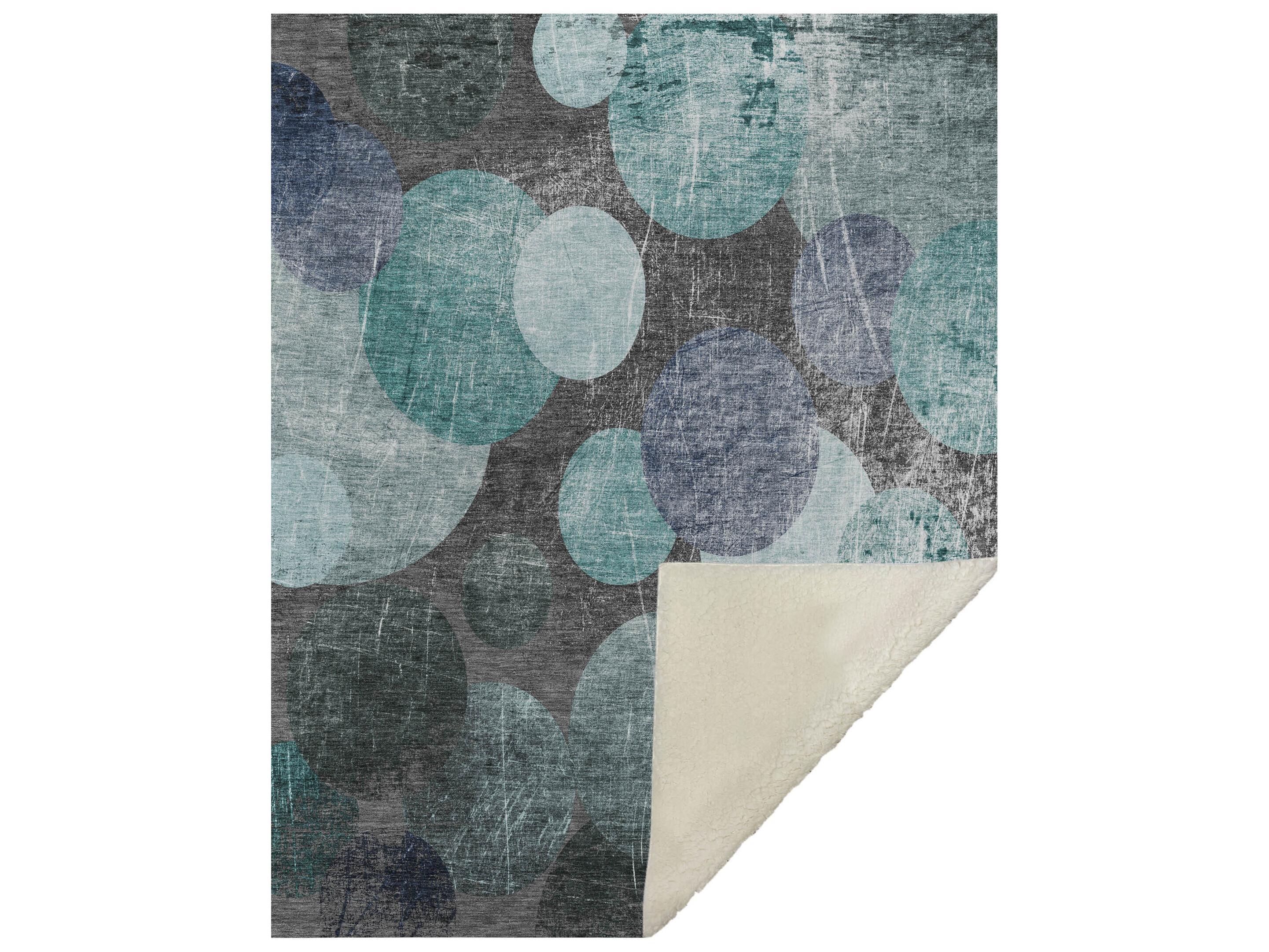 Dalyn Sherpa Teal Polyester Throw