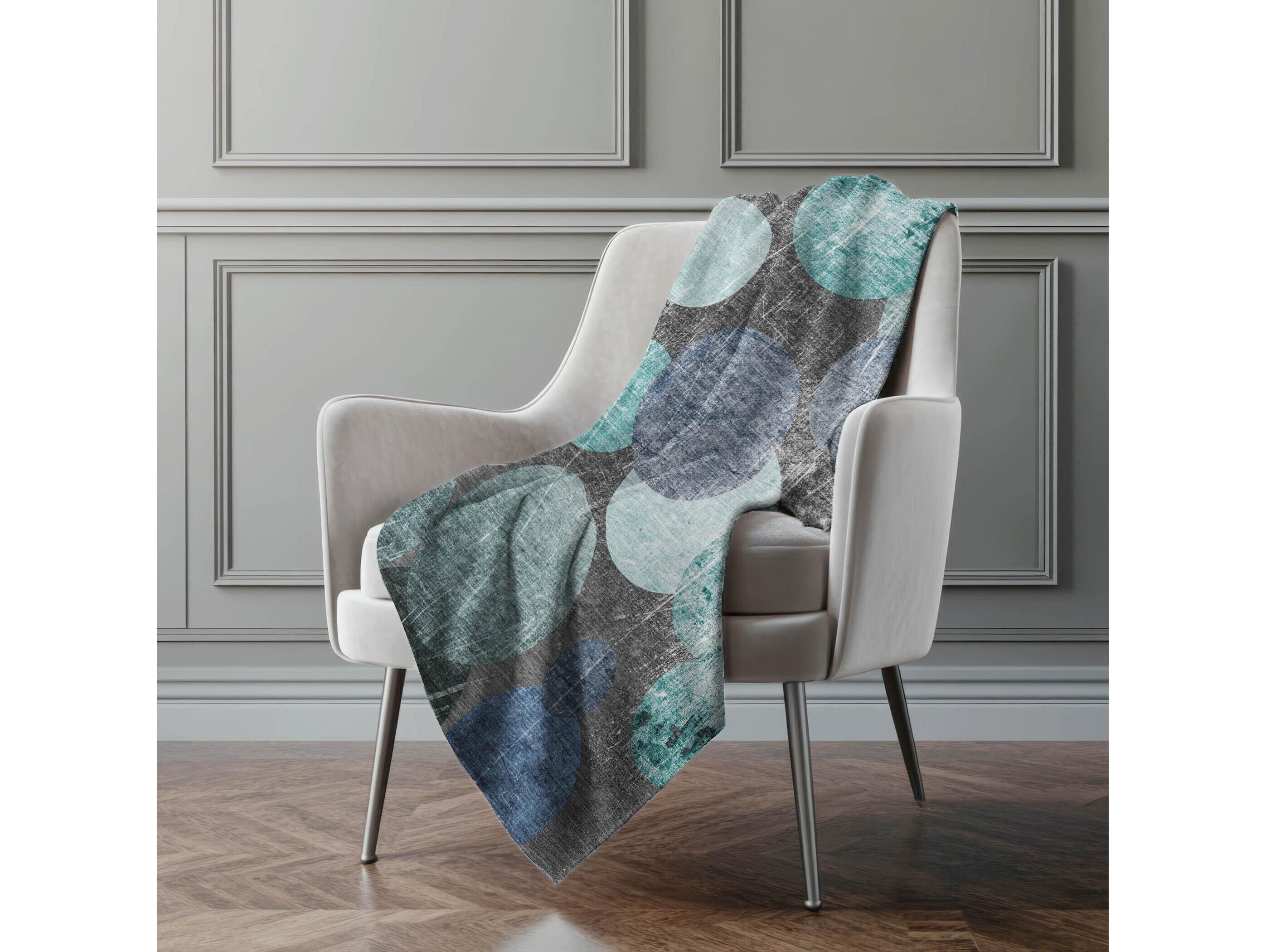 Dalyn Sherpa Teal Polyester Throw