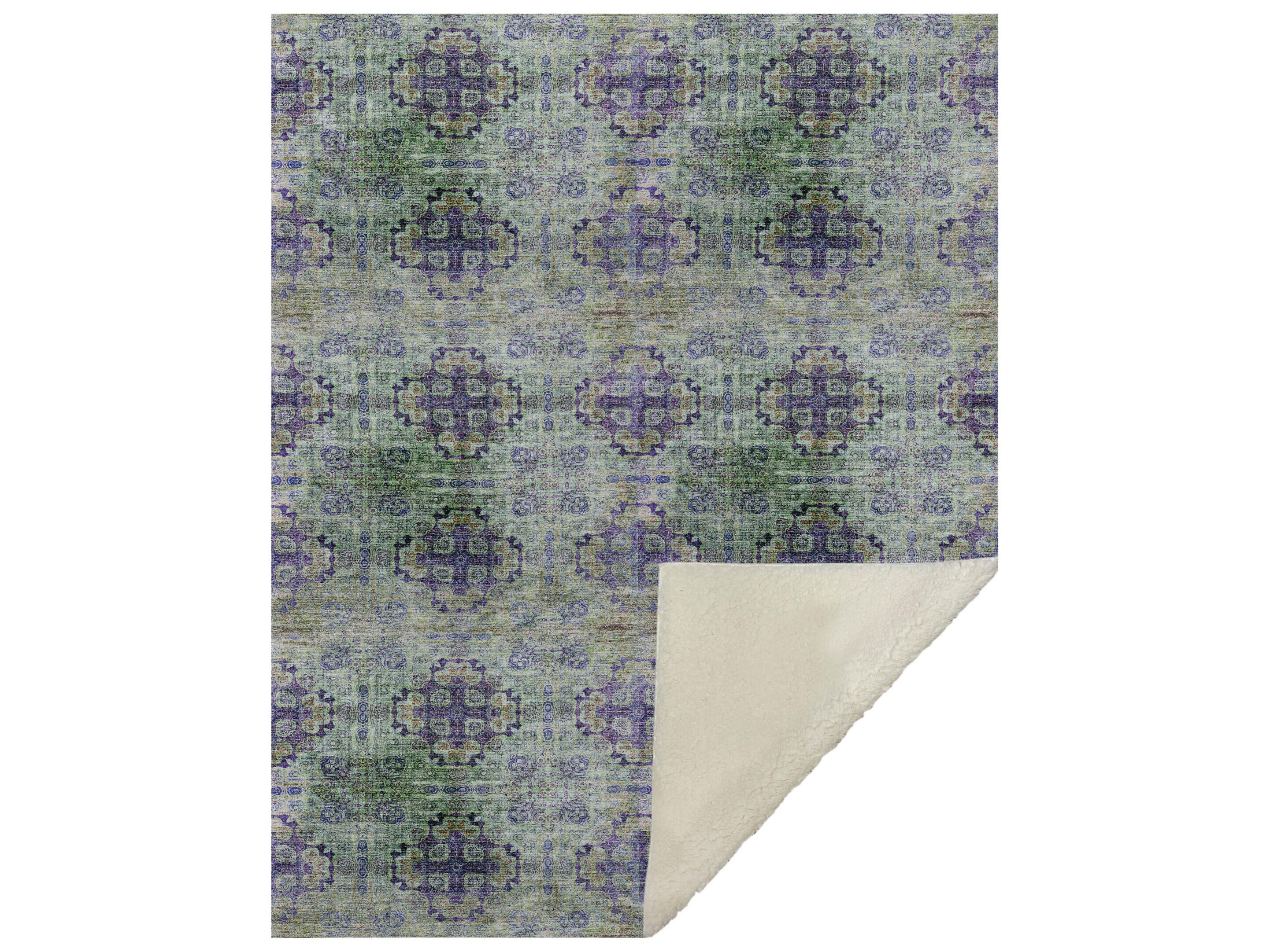 Dalyn Sherpa Purple Polyester Throw