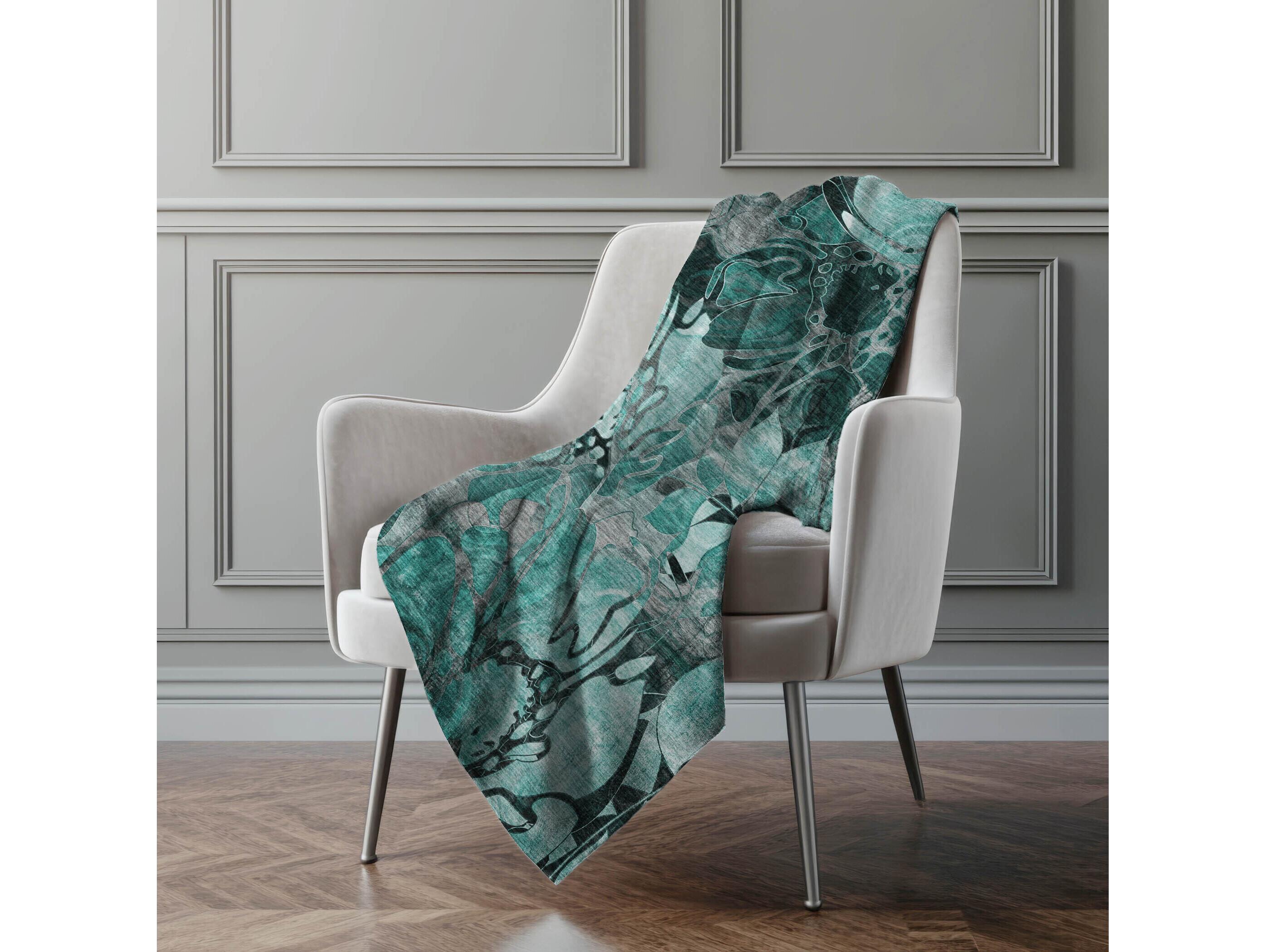 Dalyn Sherpa Teal Polyester Throw