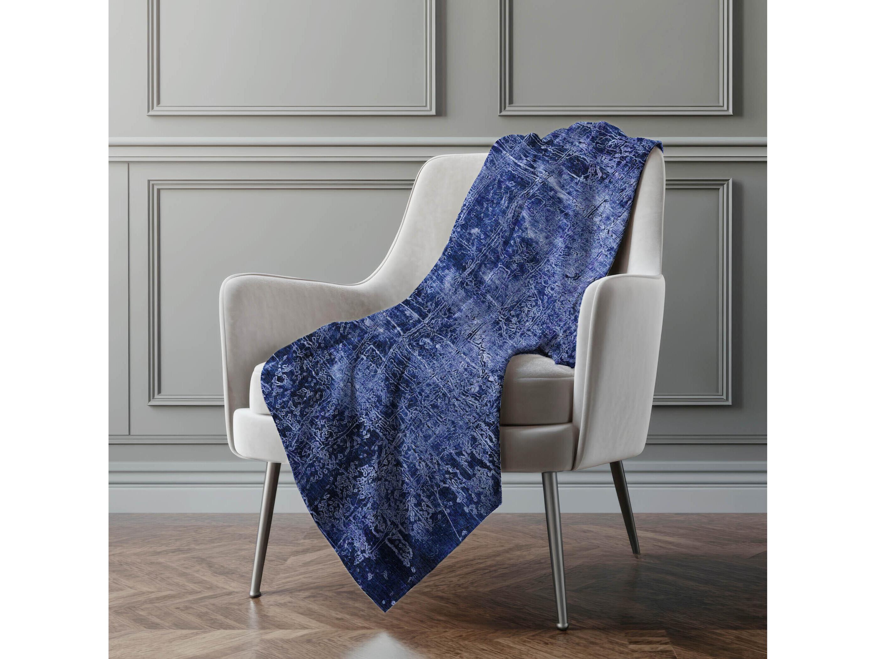 Dalyn Sherpa Blue Polyester Throw
