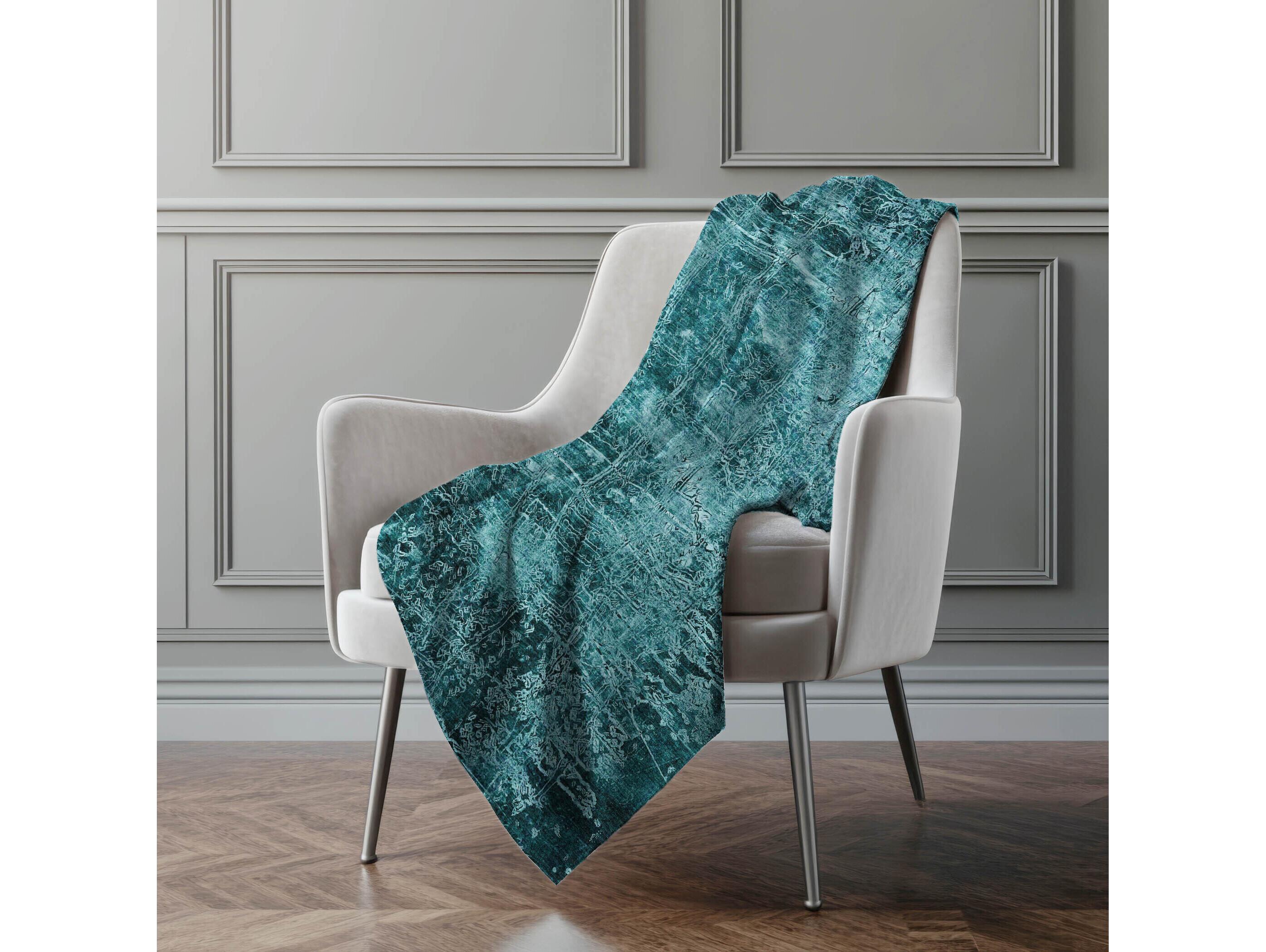 Dalyn Sherpa Teal Polyester Throw