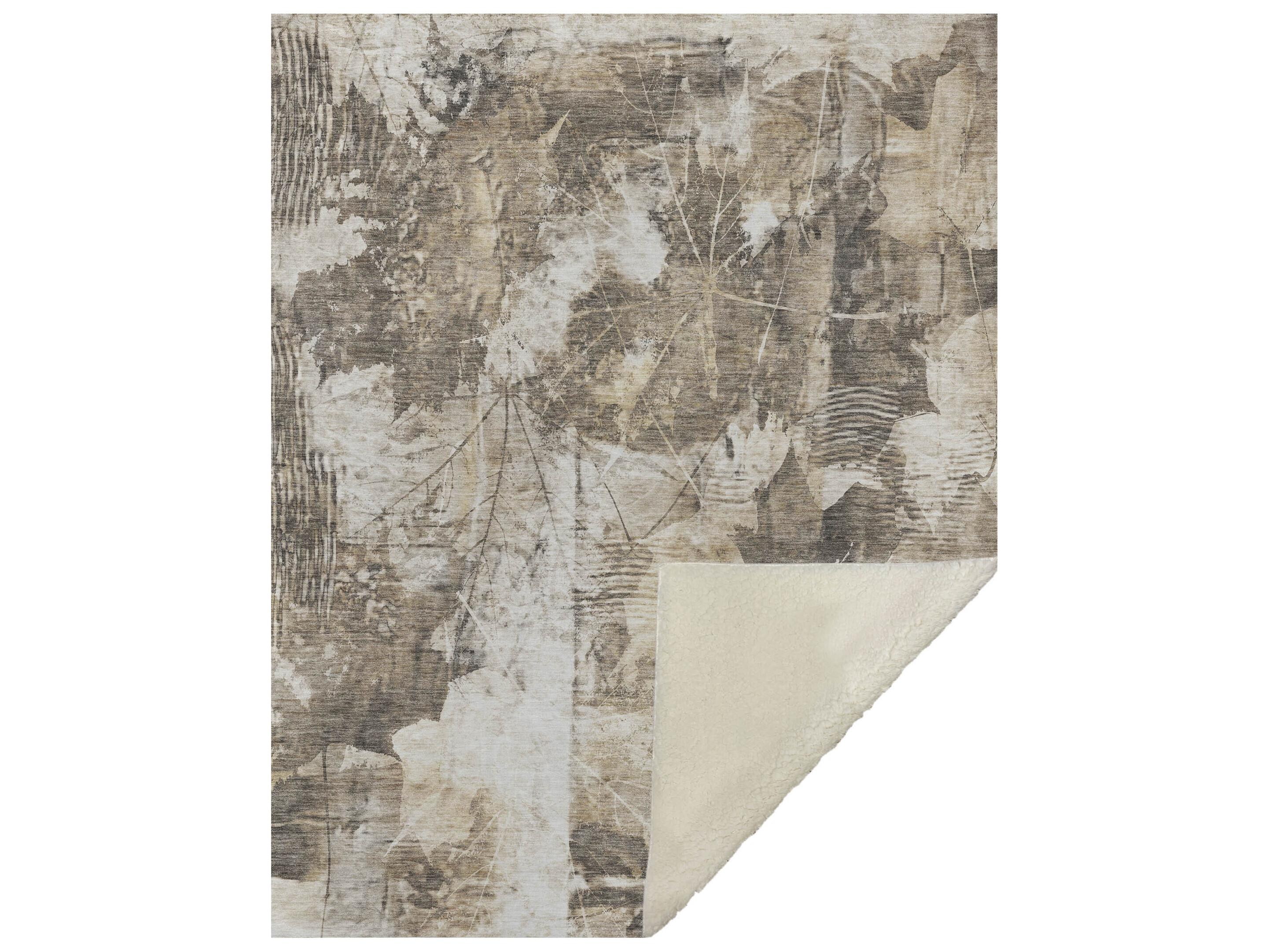 Dalyn Sherpa Brown Polyester Throw