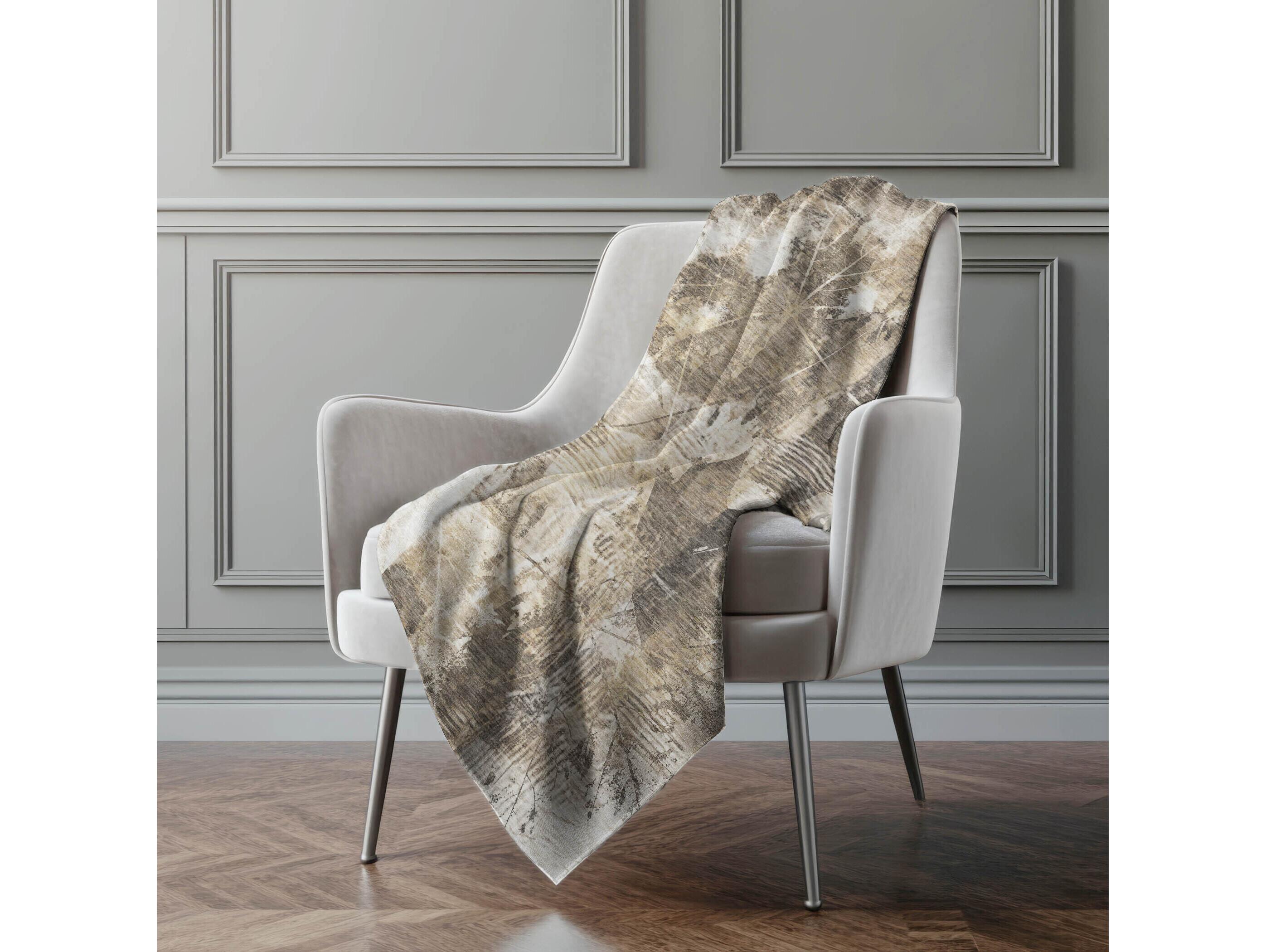 Dalyn Sherpa Brown Polyester Throw