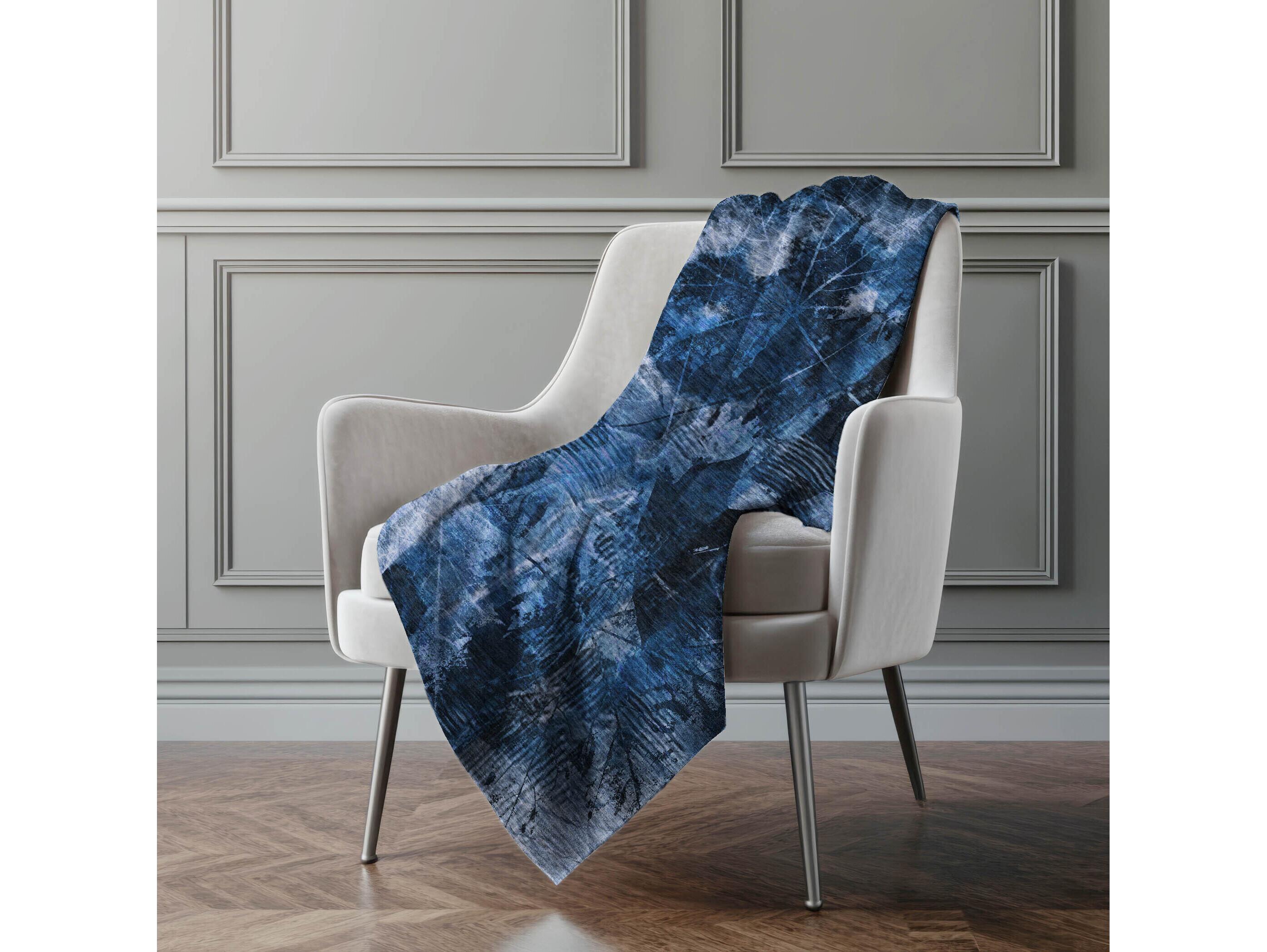 Dalyn Sherpa Blue Polyester Throw