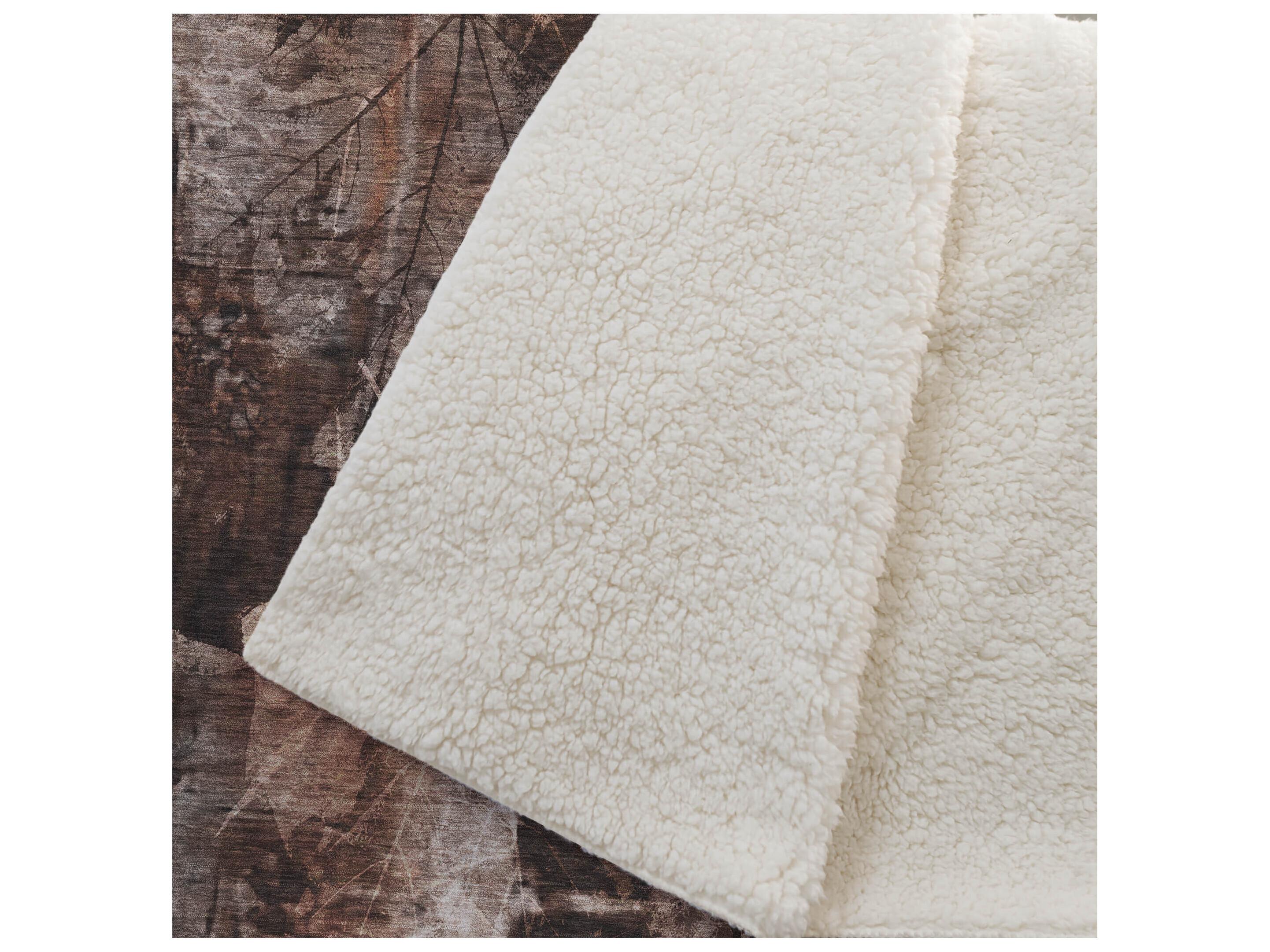 Dalyn Sherpa Orange Polyester Throw