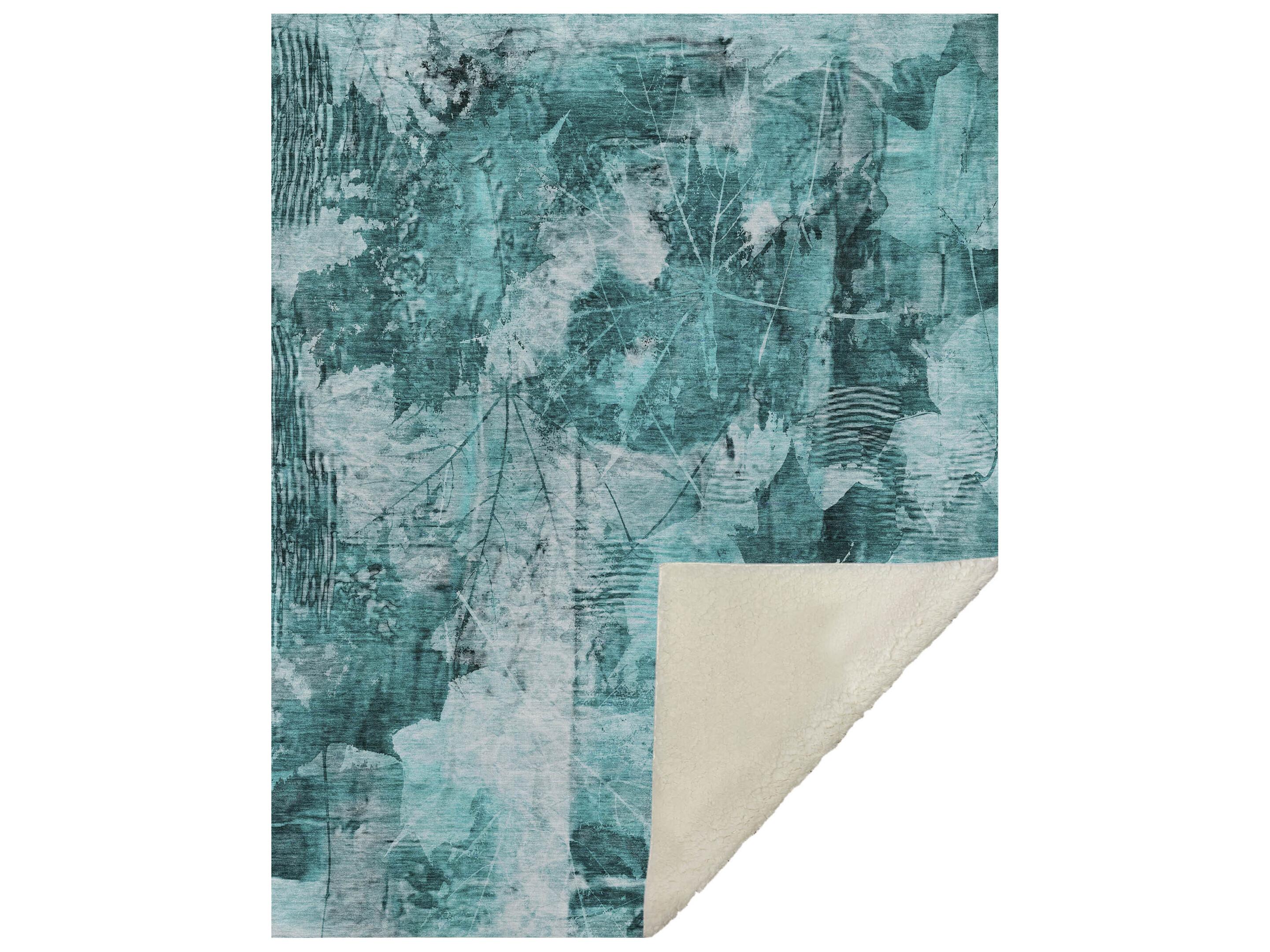 Dalyn Sherpa Teal Polyester Throw