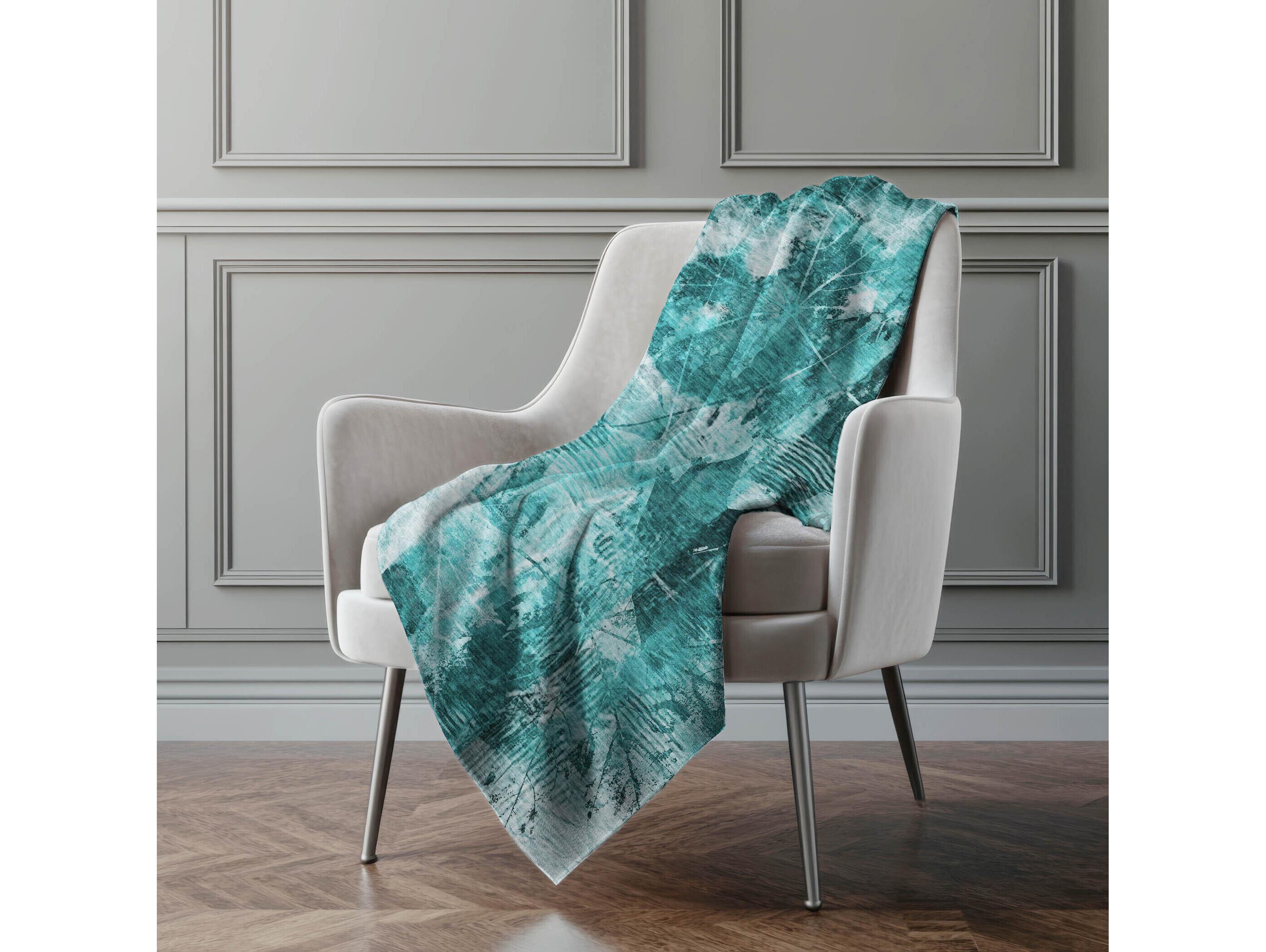 Dalyn Sherpa Teal Polyester Throw