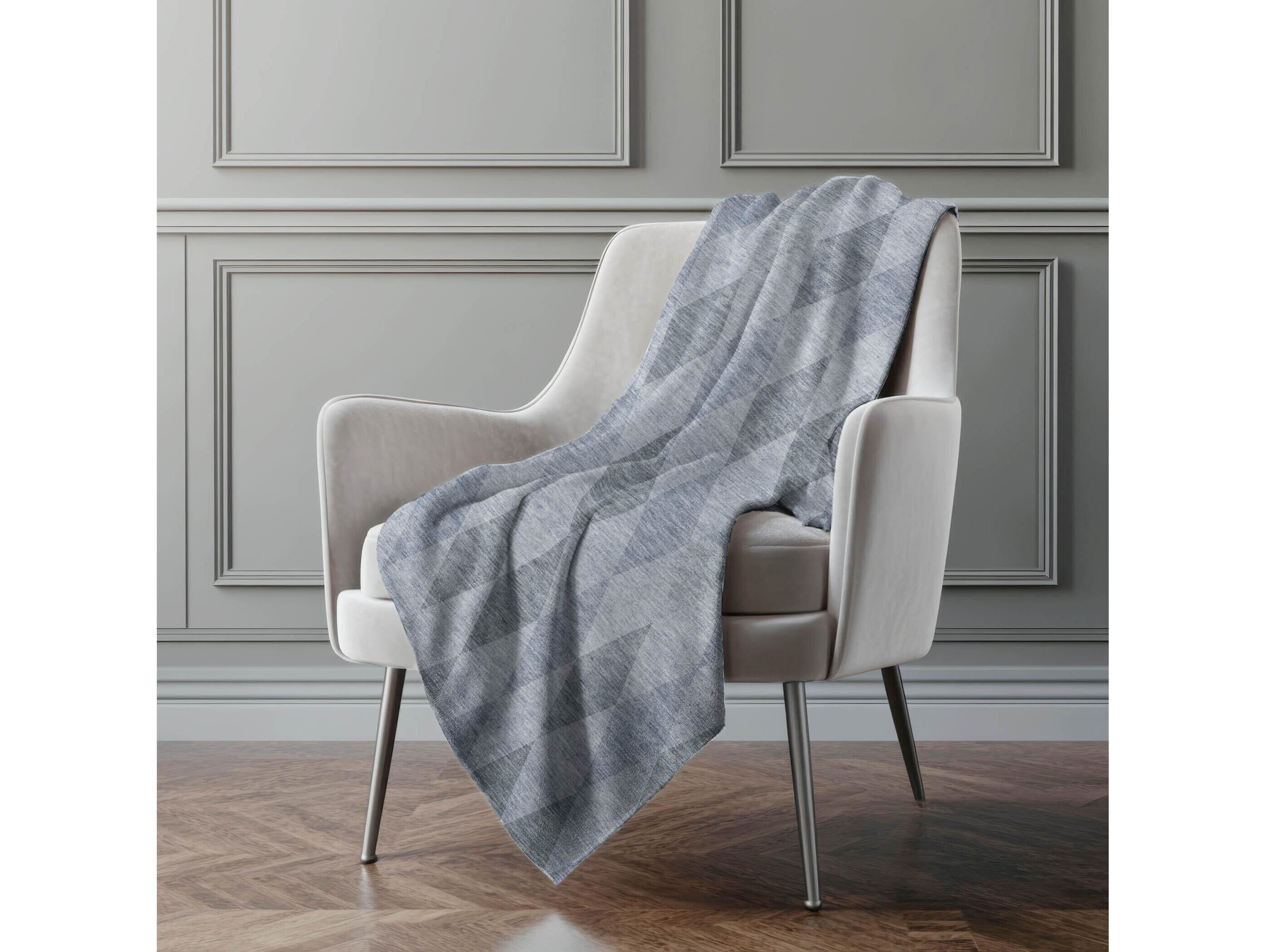 Dalyn Sherpa Blue Polyester Throw