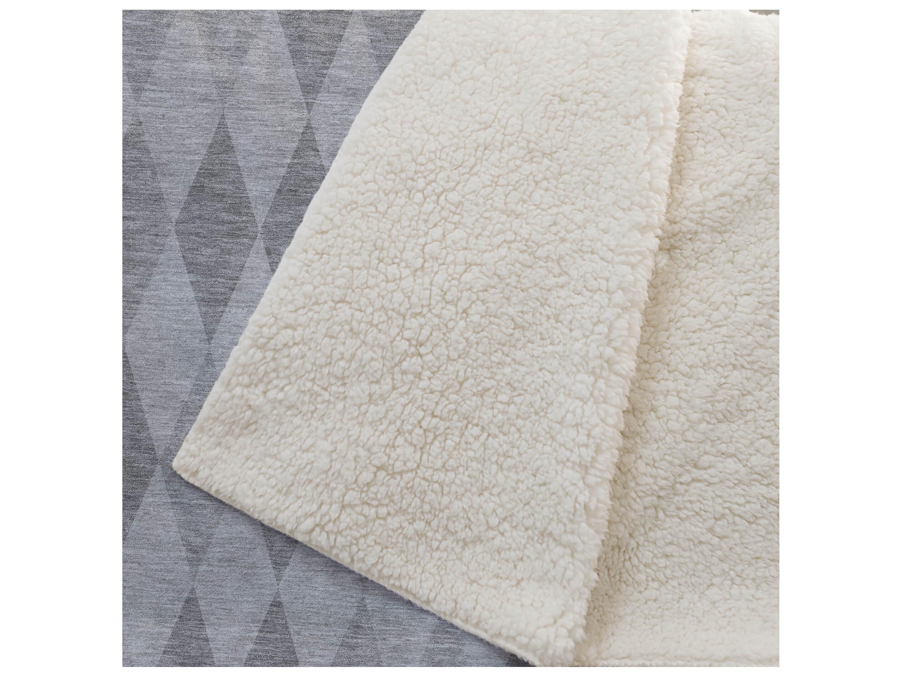 Dalyn Sherpa Gray Polyester Throw