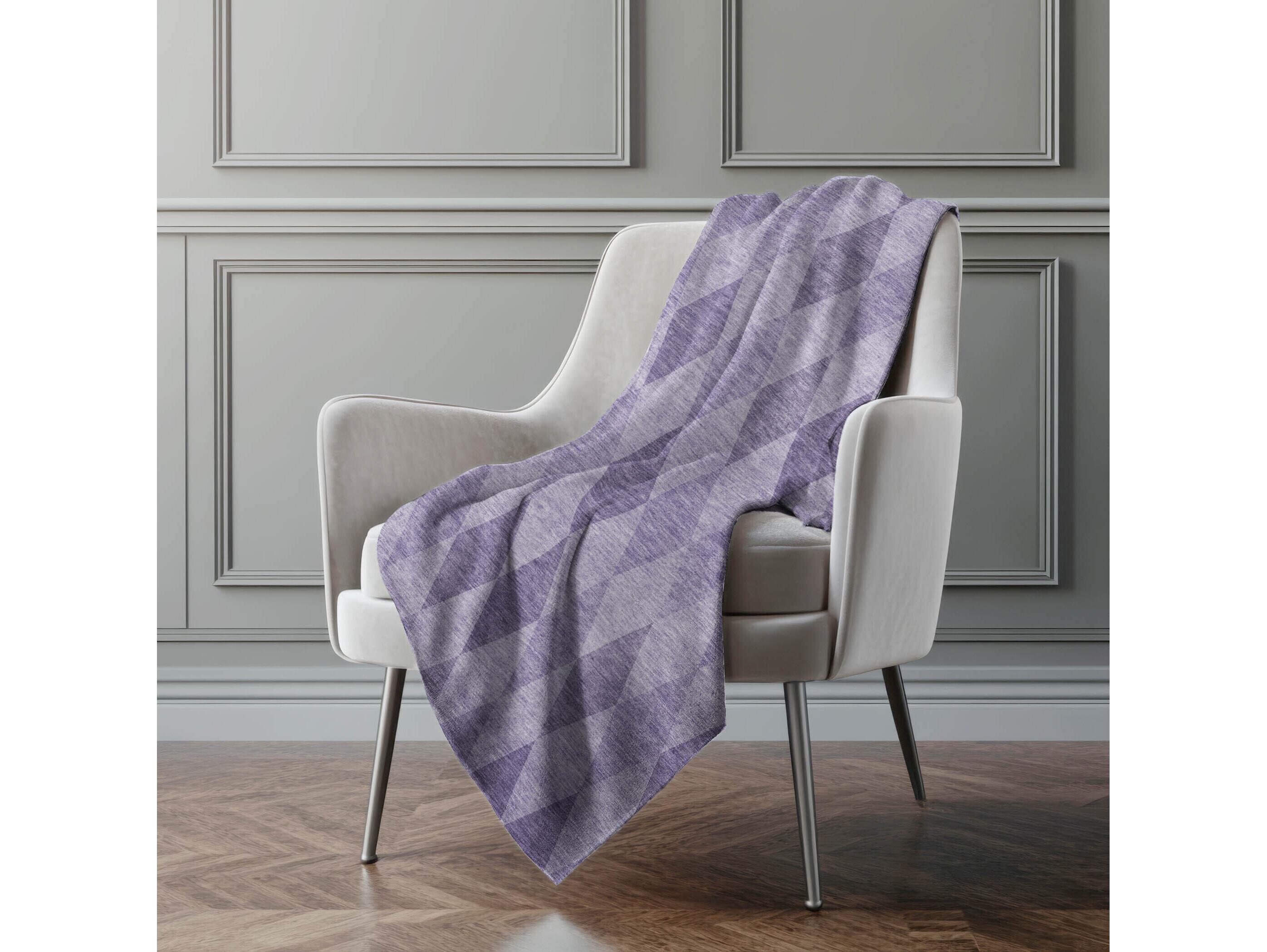 Dalyn Sherpa Purple Polyester Throw