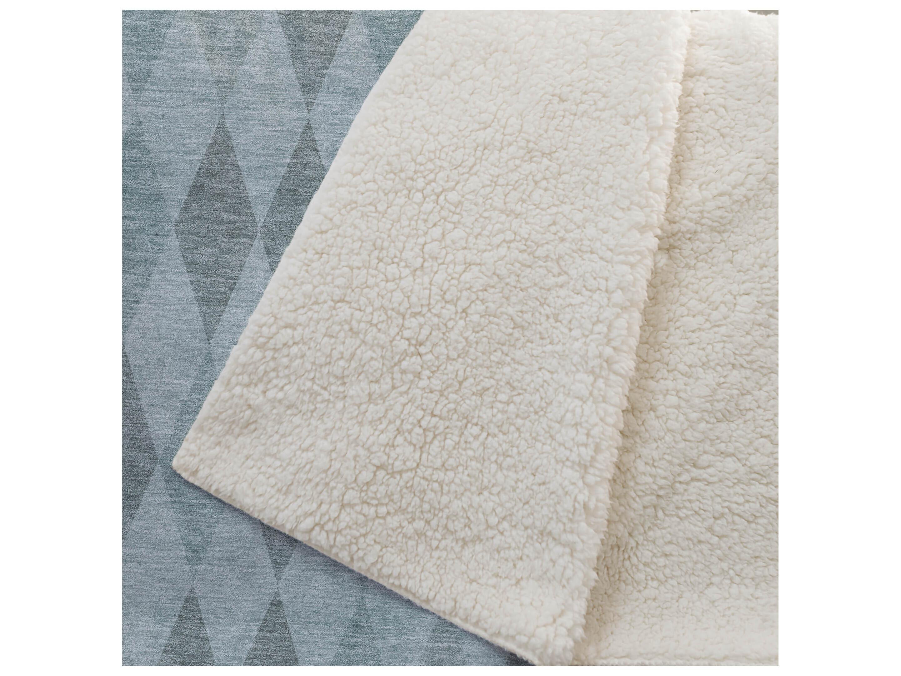 Dalyn Sherpa Teal Polyester Throw