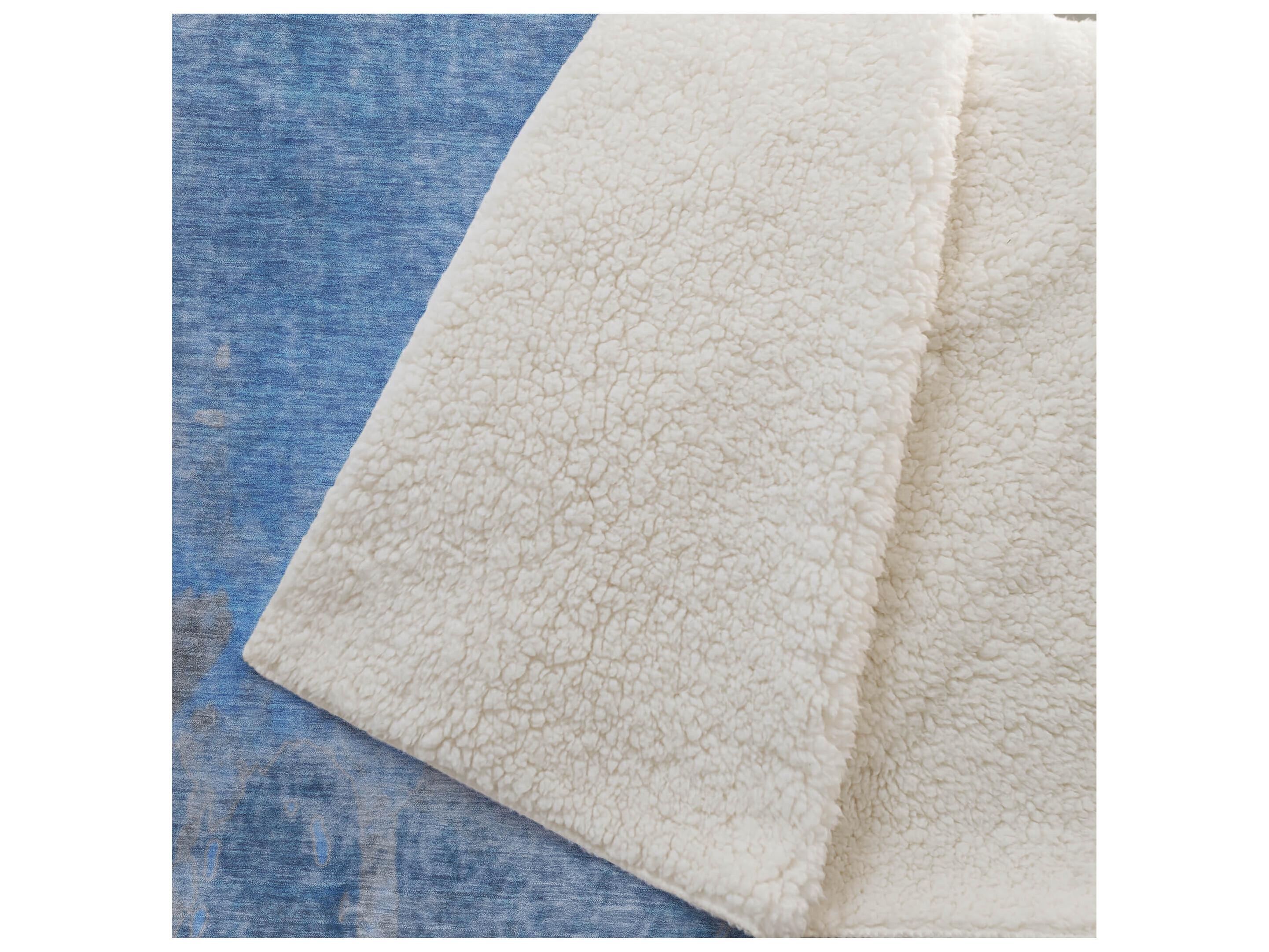 Dalyn Sherpa Blue Polyester Throw