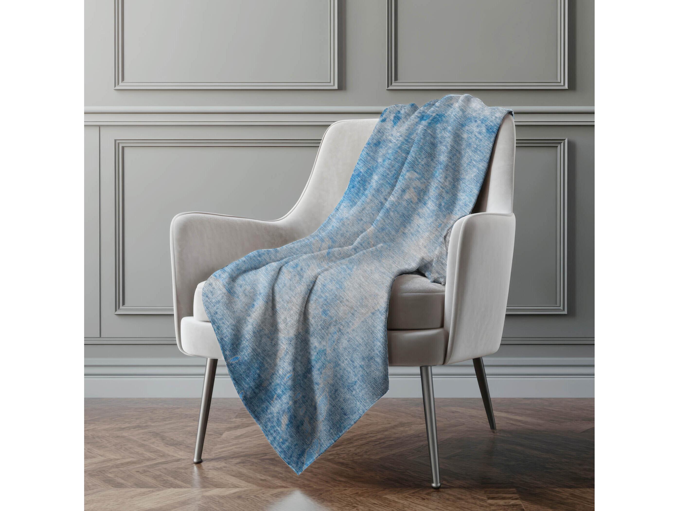 Dalyn Sherpa Blue Polyester Throw