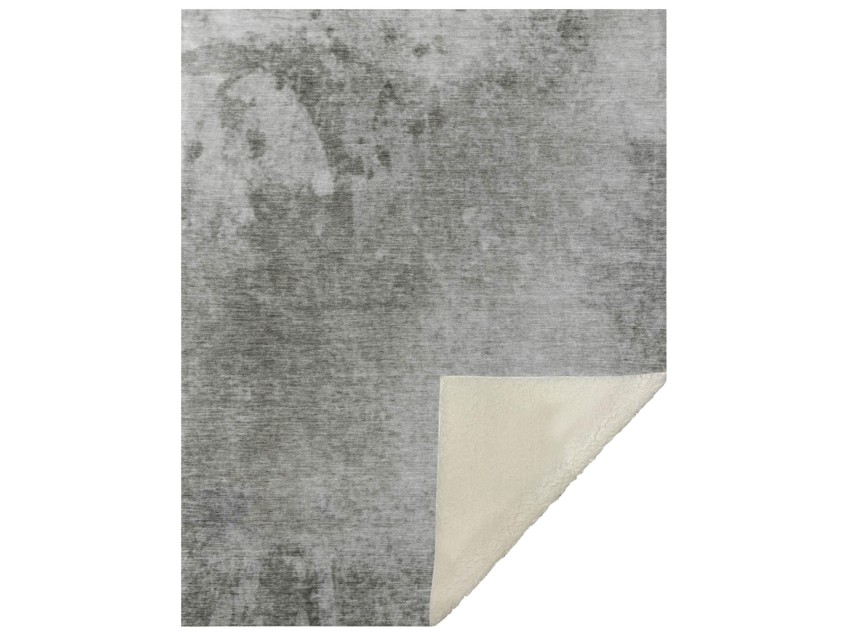Dalyn Sherpa Gray Polyester Throw