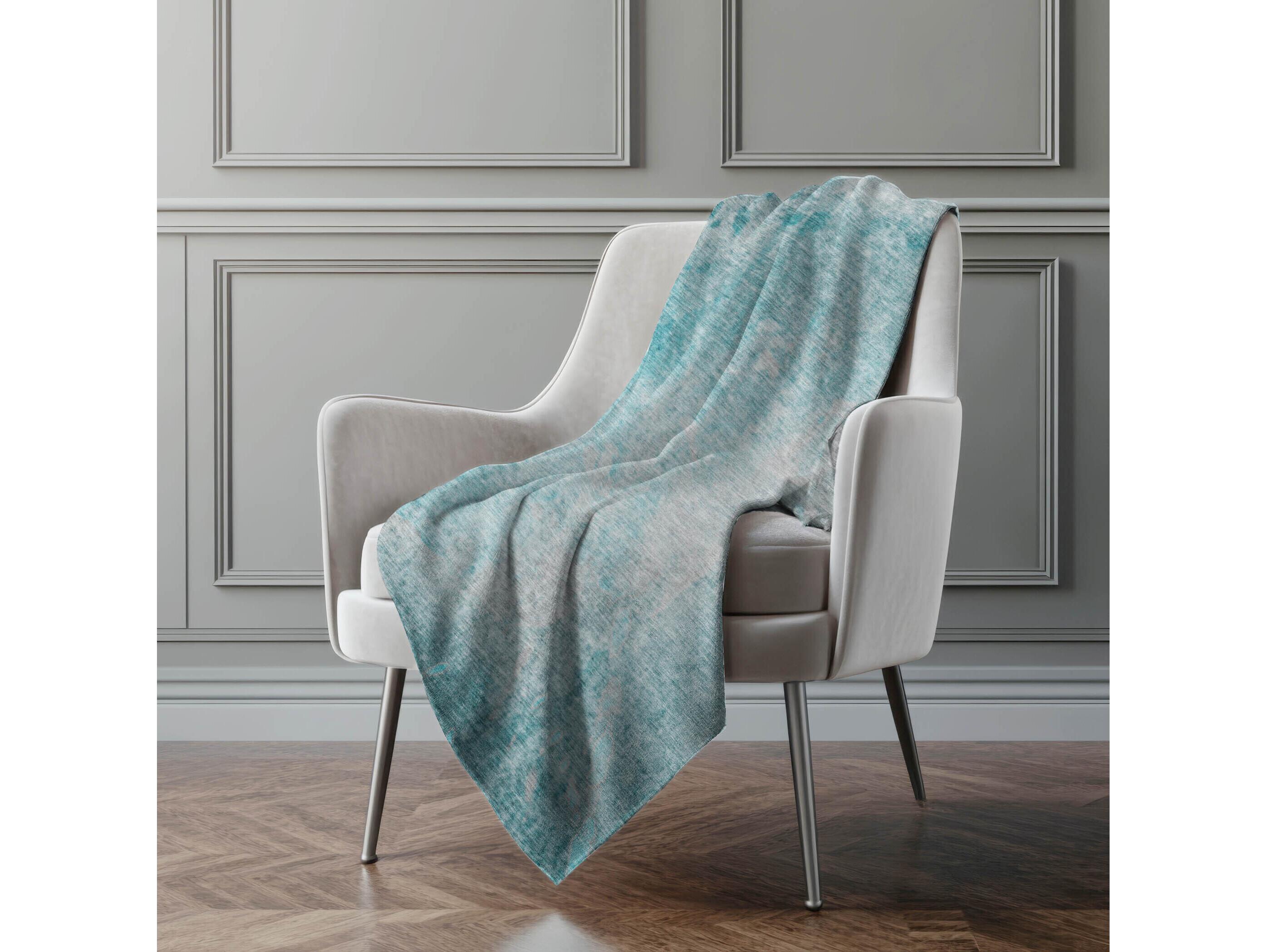 Dalyn Sherpa Teal Polyester Throw