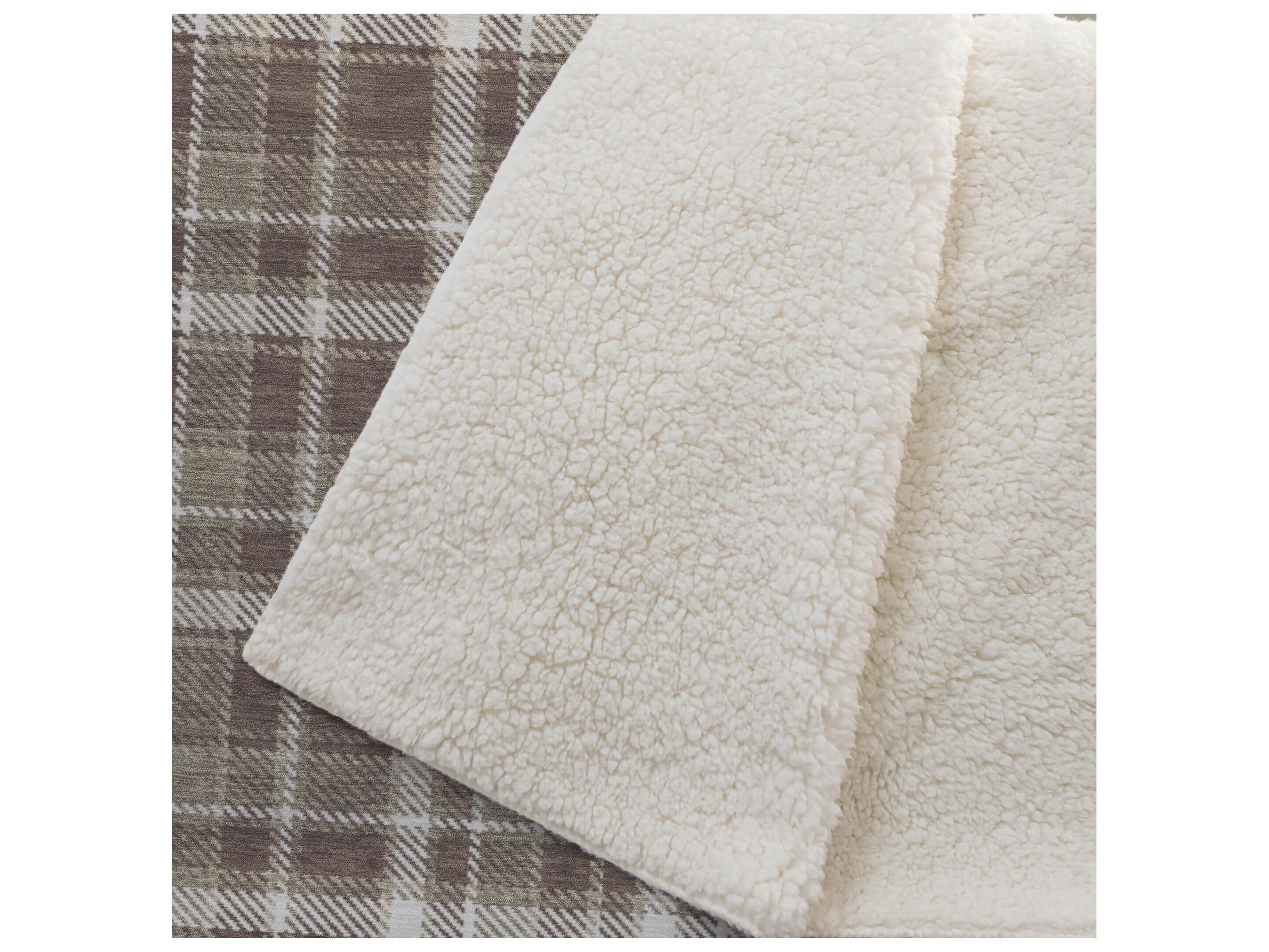 Dalyn Sherpa Brown Polyester Throw