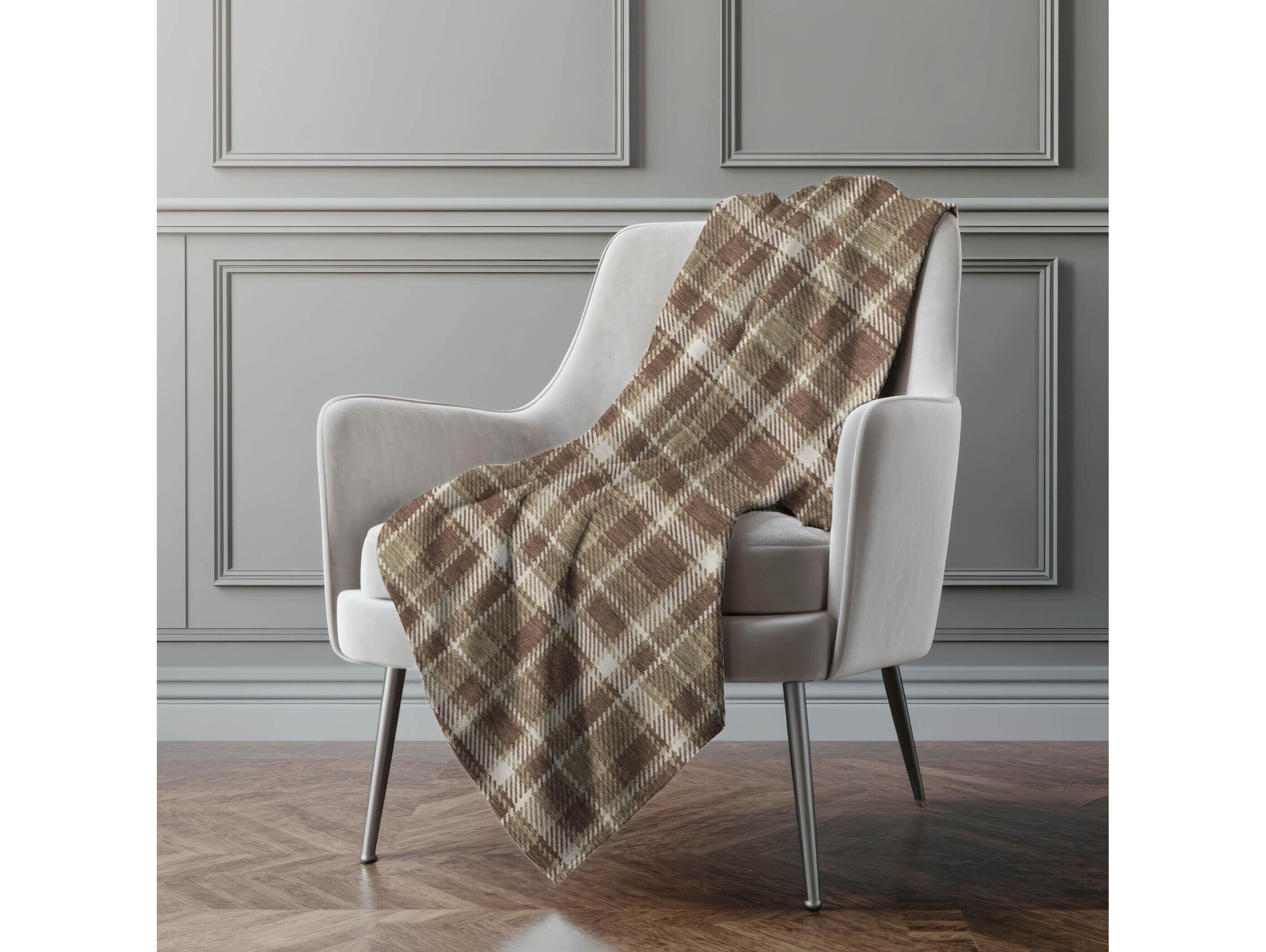 Dalyn Sherpa Brown Polyester Throw