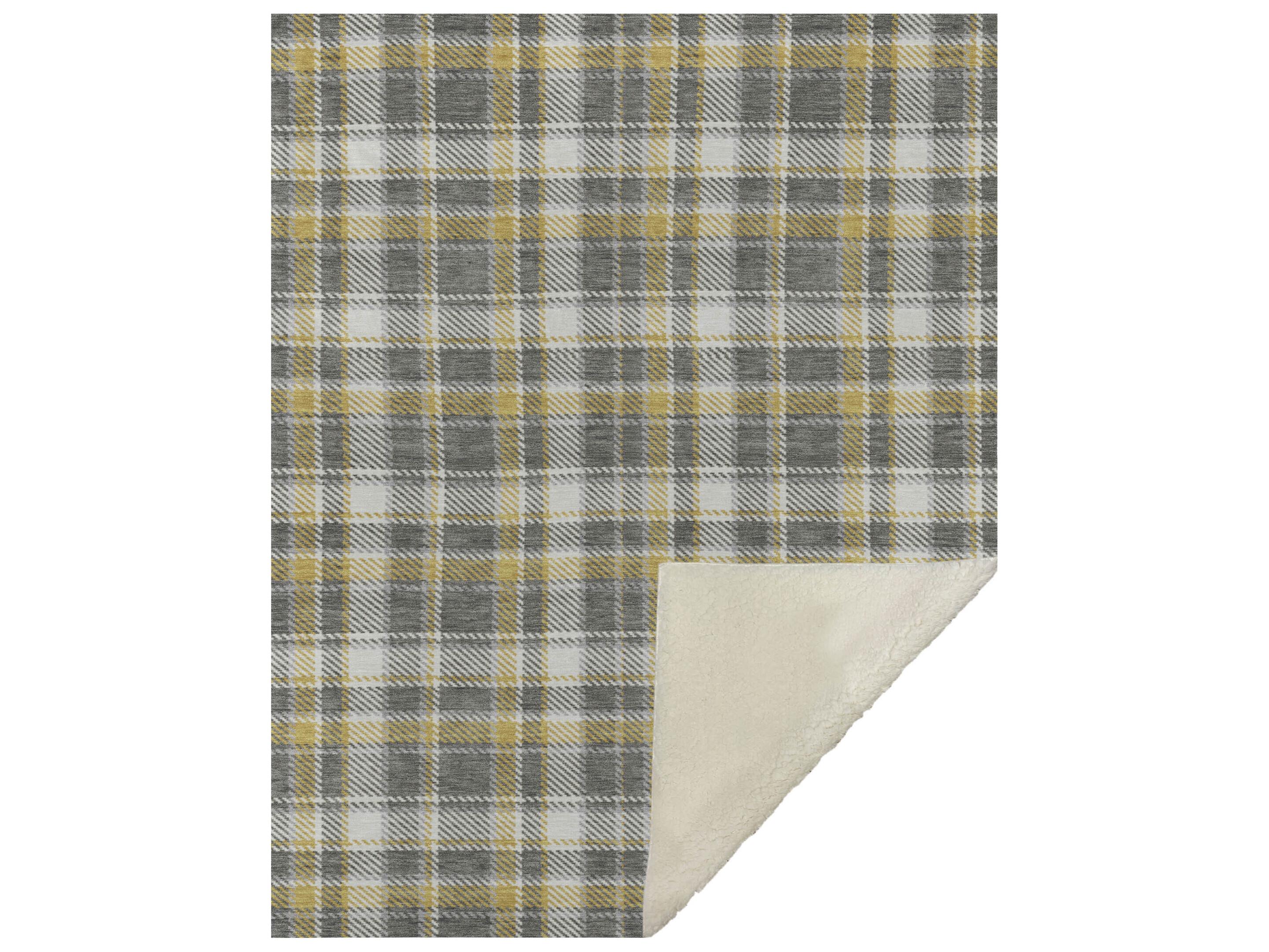 Dalyn Sherpa Gray Polyester Throw