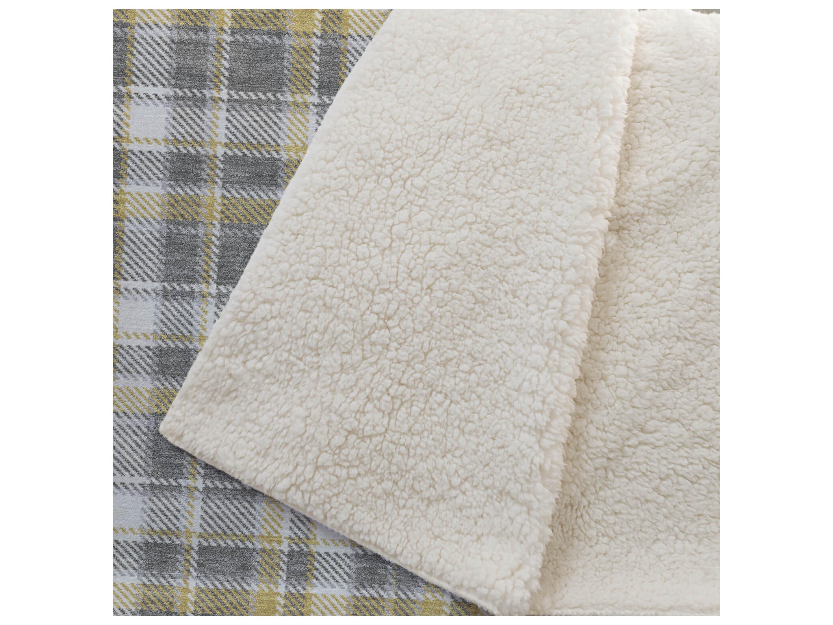 Dalyn Sherpa Gray Polyester Throw