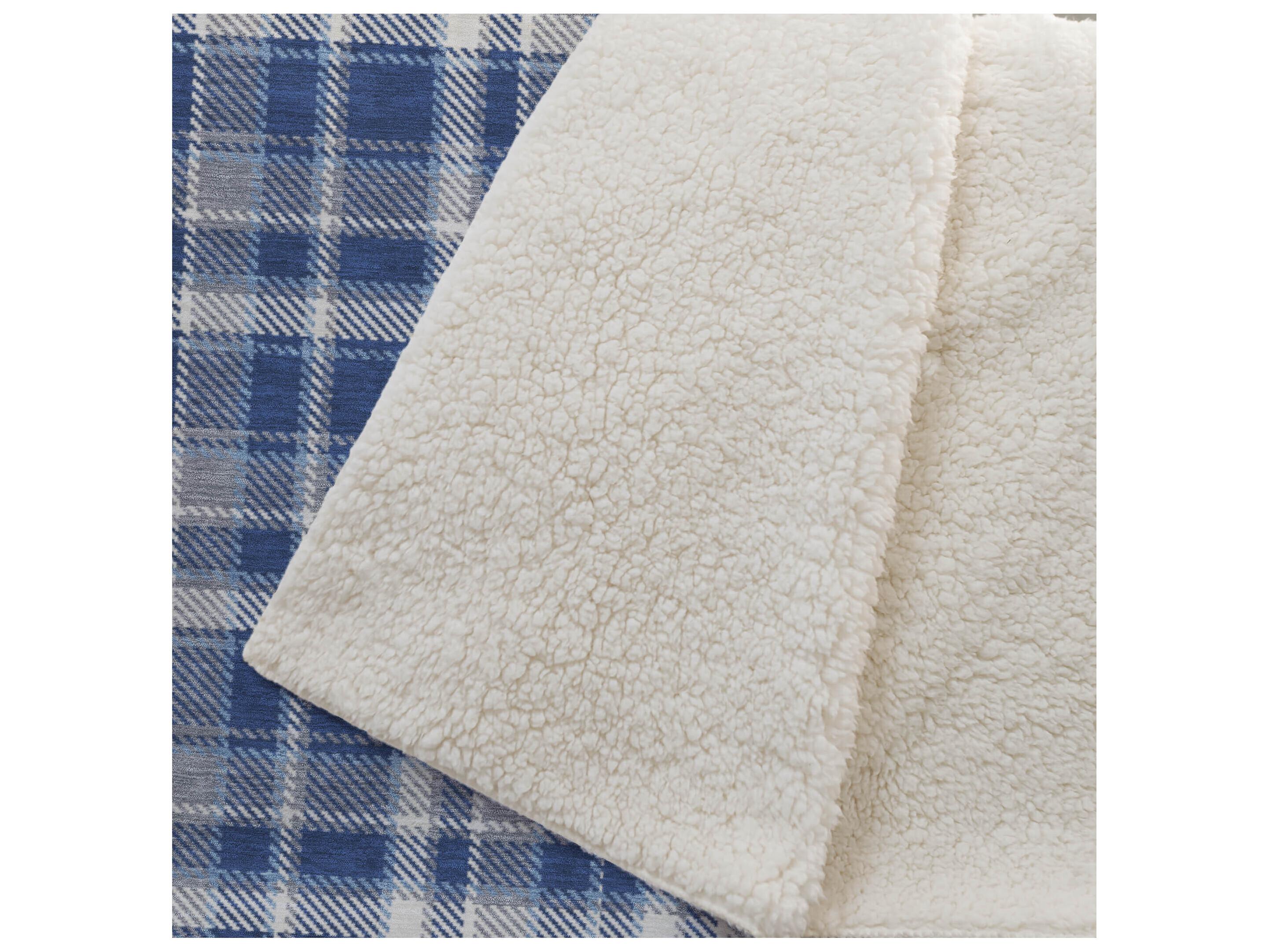 Dalyn Sherpa Blue Polyester Throw