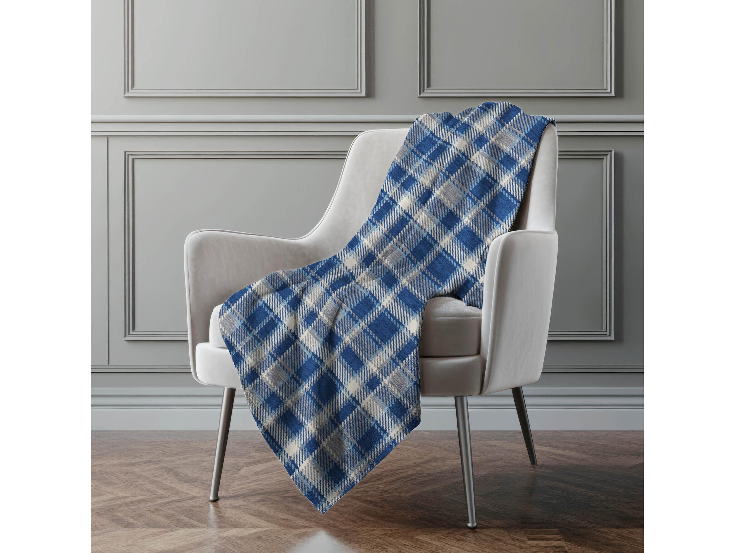 Dalyn Sherpa Blue Polyester Throw