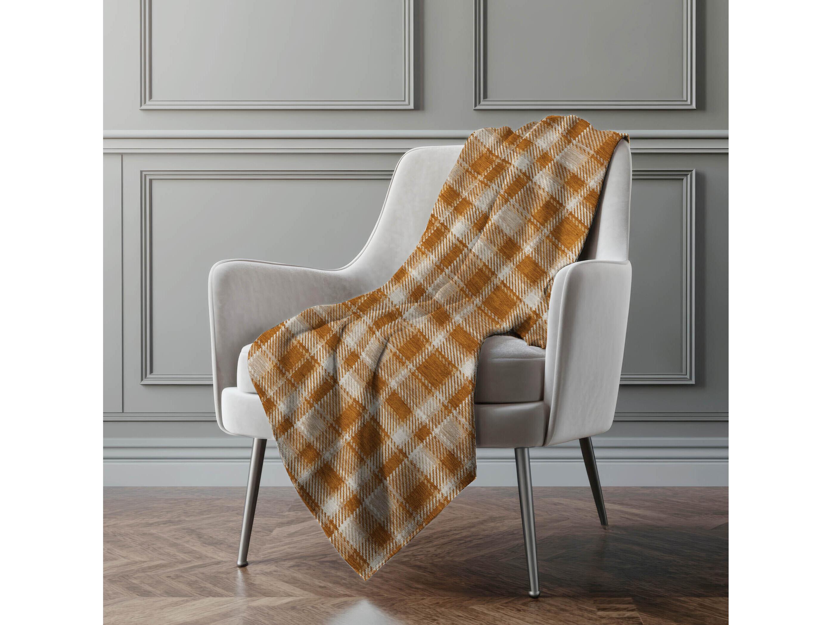 Dalyn Sherpa Orange Polyester Throw