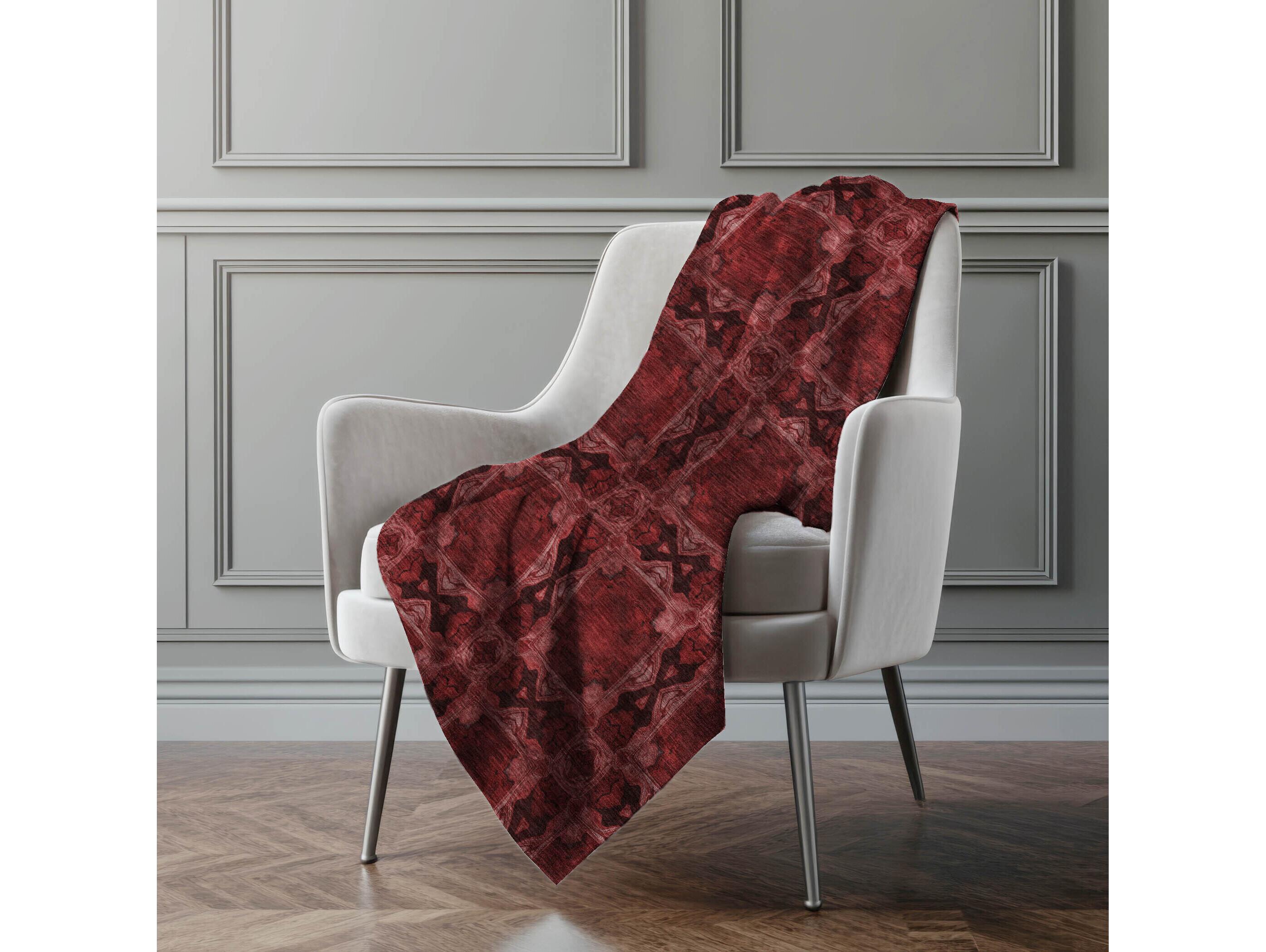 Dalyn Sherpa Red Polyester Throw