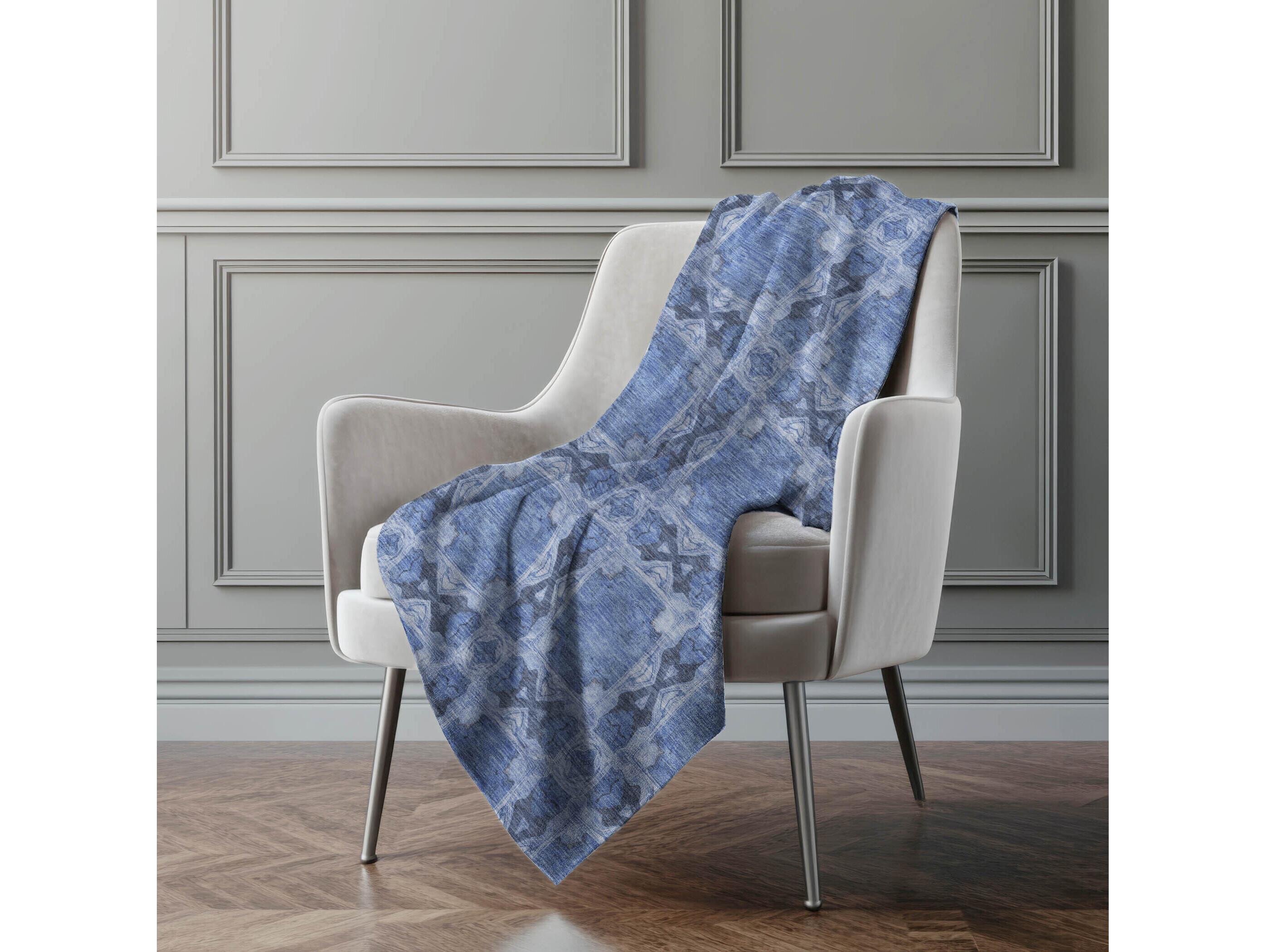 Dalyn Sherpa Blue Polyester Throw