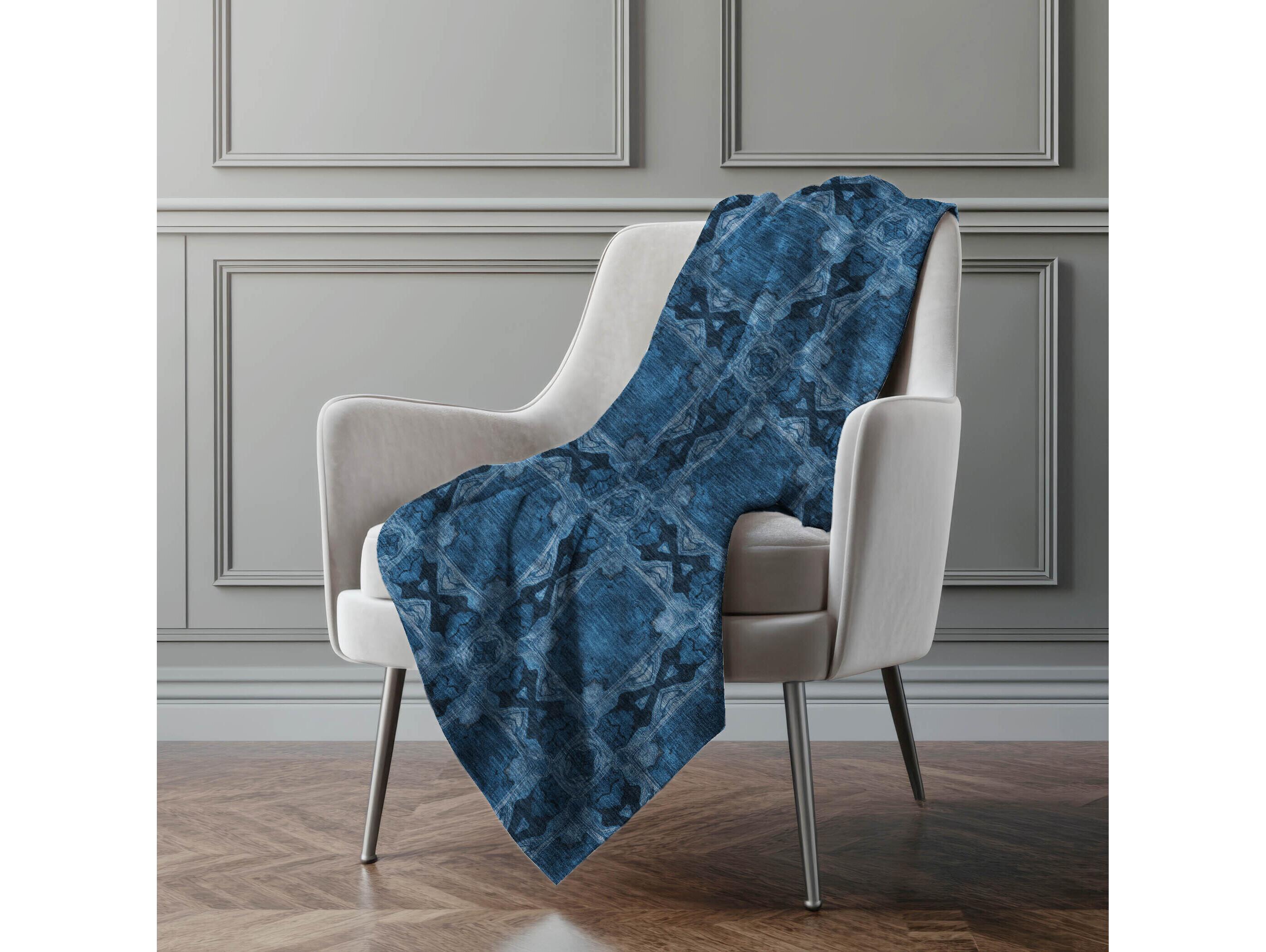 Dalyn Sherpa Blue Polyester Throw