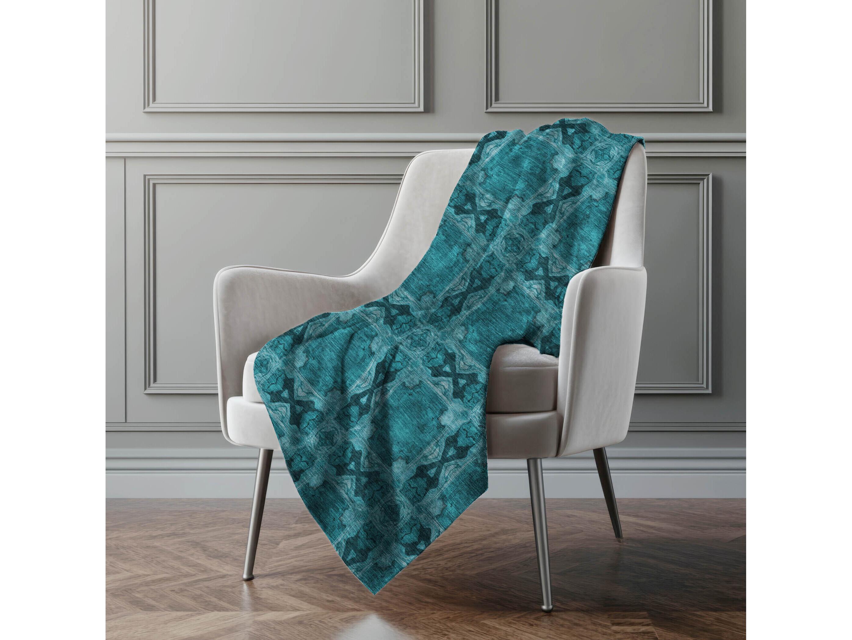 Dalyn Sherpa Teal Polyester Throw
