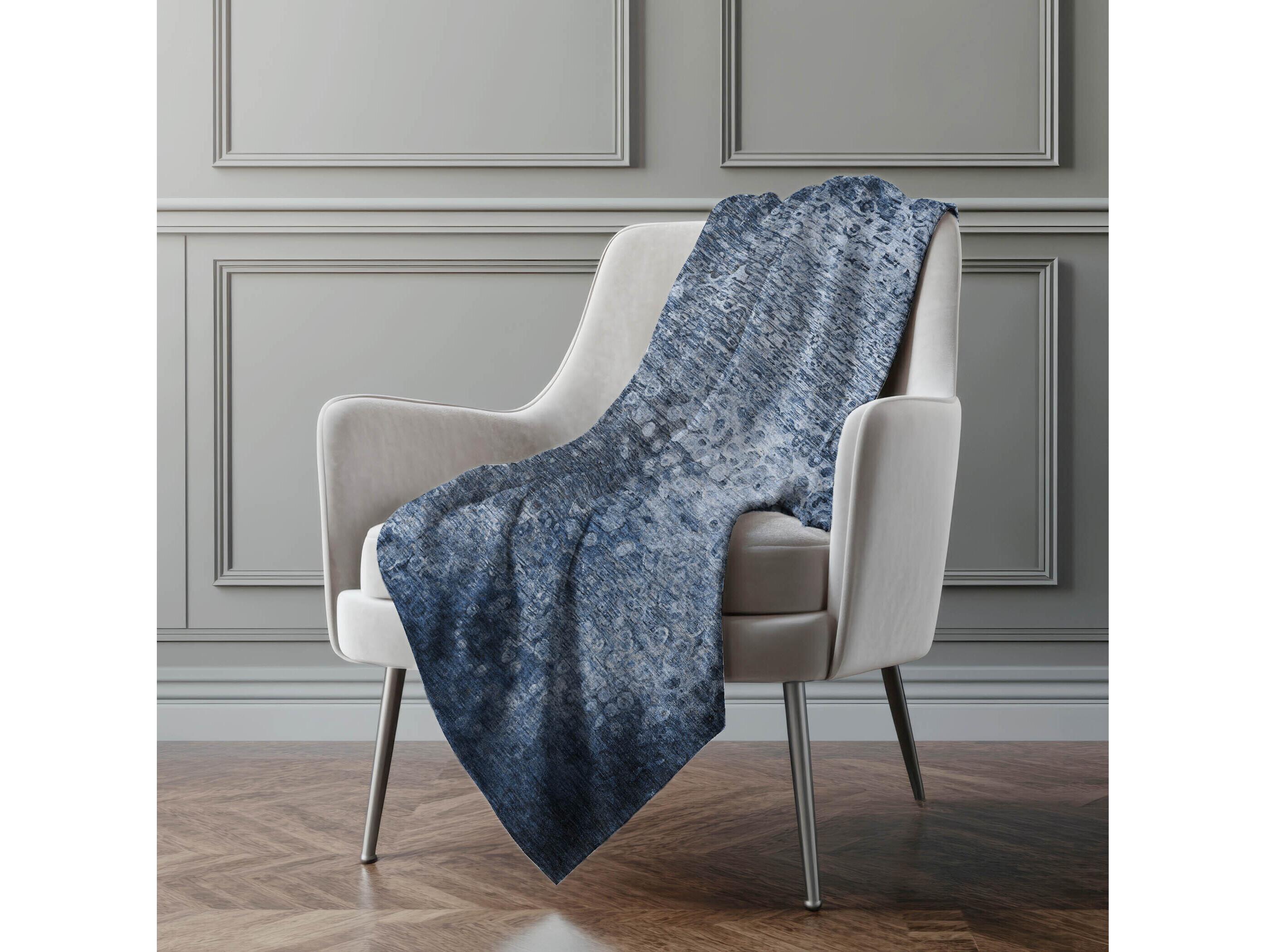 Dalyn Sherpa Blue Polyester Throw