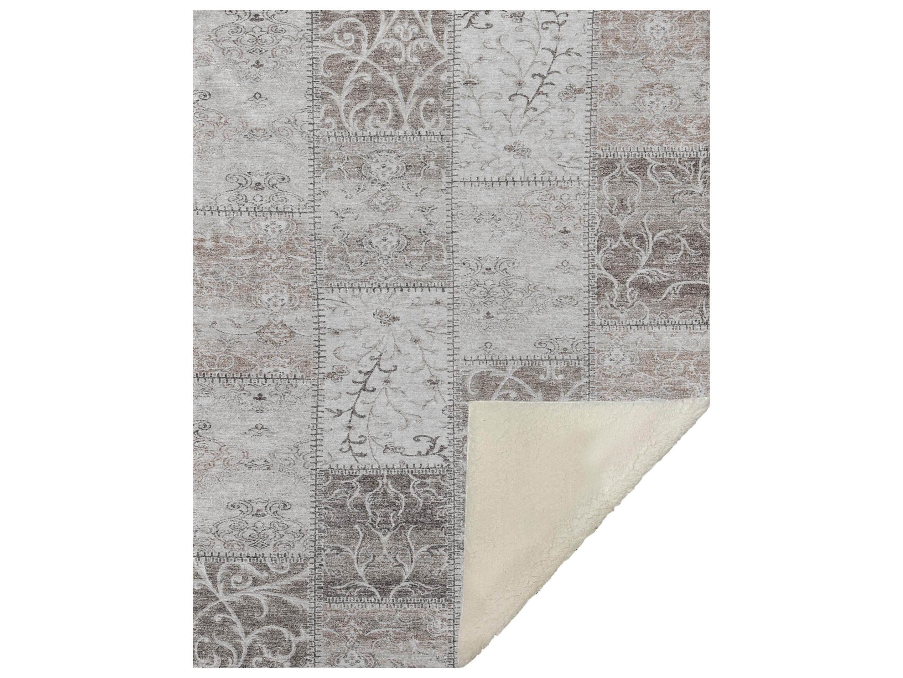 Dalyn Sherpa Brown Polyester Throw