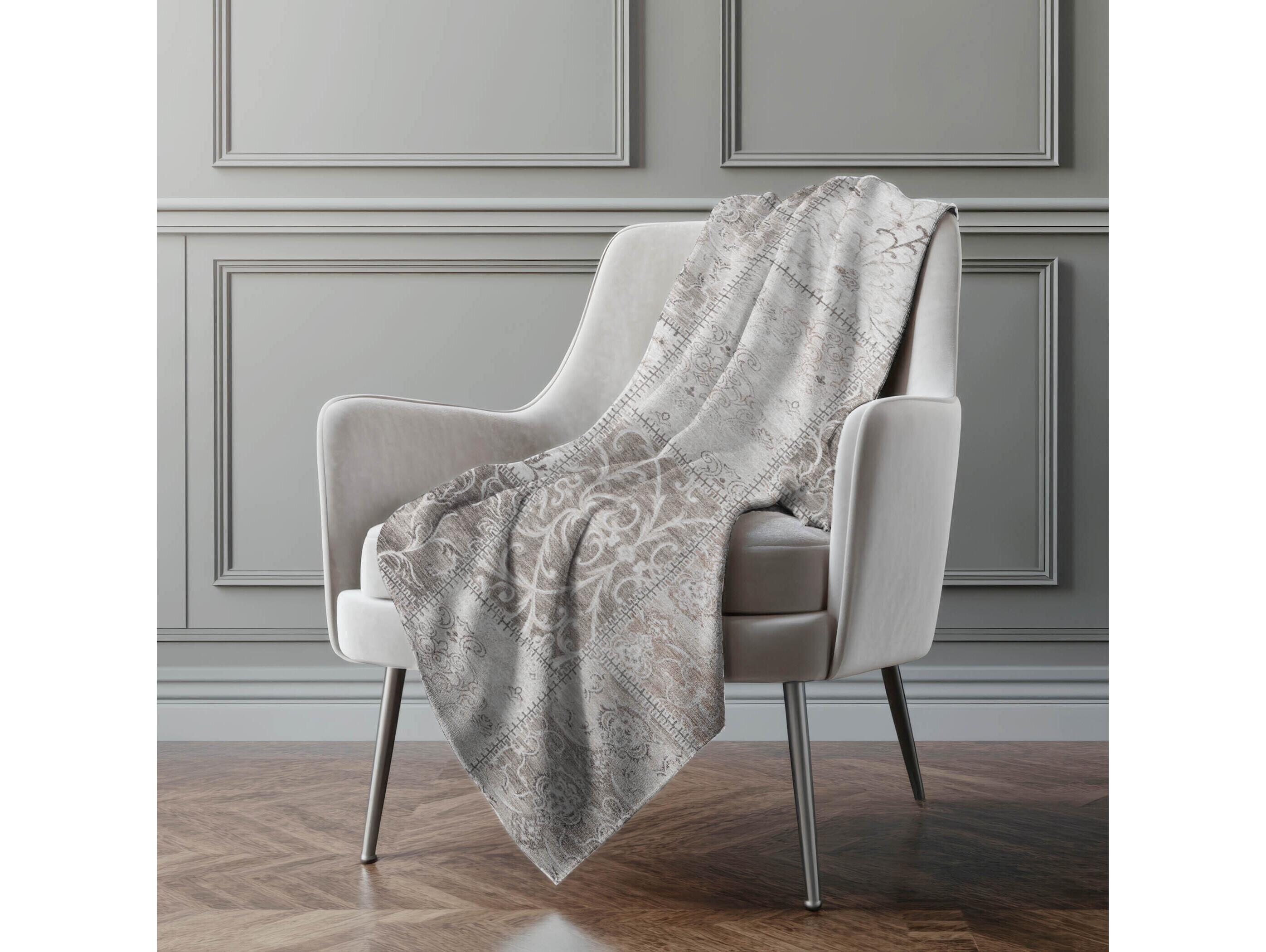 Dalyn Sherpa Brown Polyester Throw