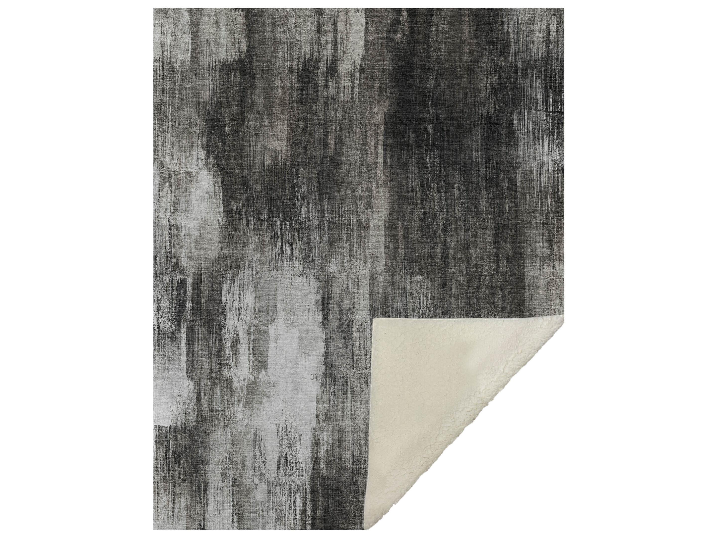 Dalyn Sherpa Gray Polyester Throw