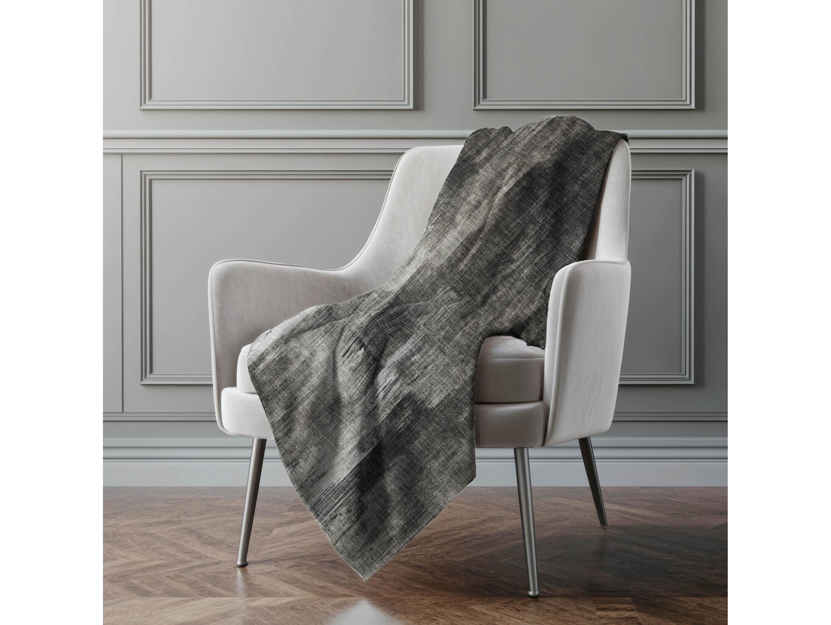 Dalyn Sherpa Gray Polyester Throw