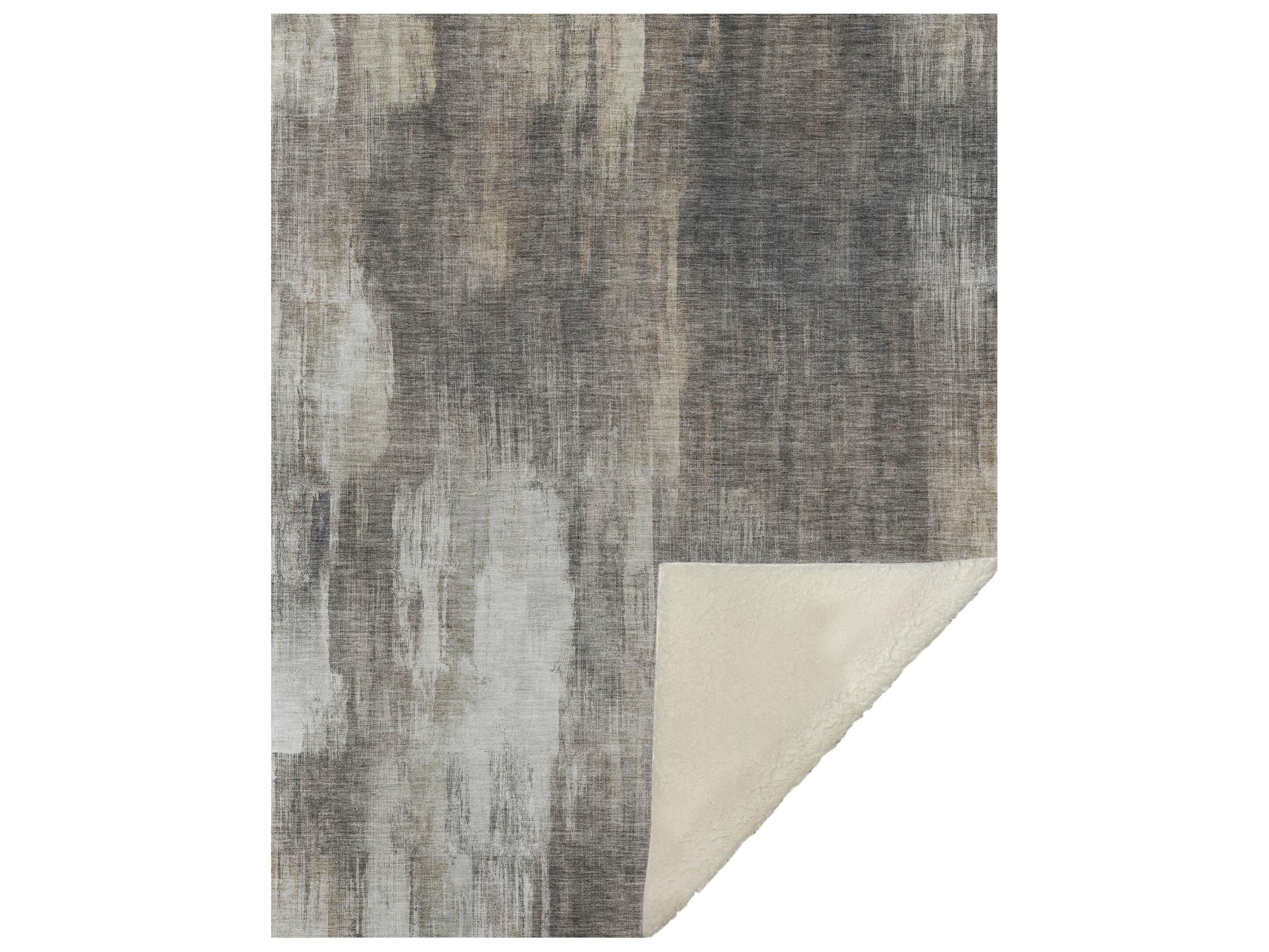 Dalyn Sherpa Brown Polyester Throw