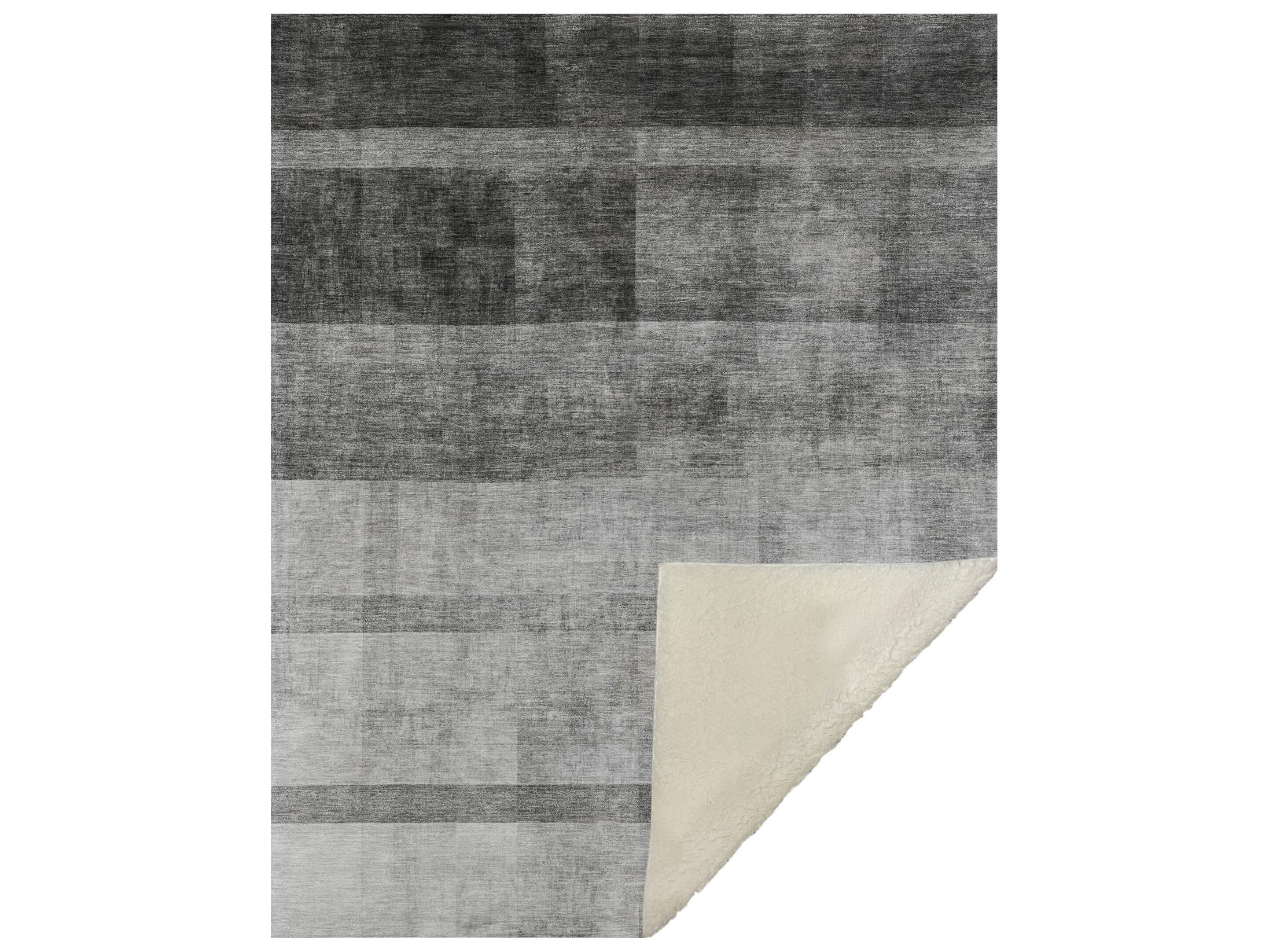 Dalyn Sherpa Gray Polyester Throw