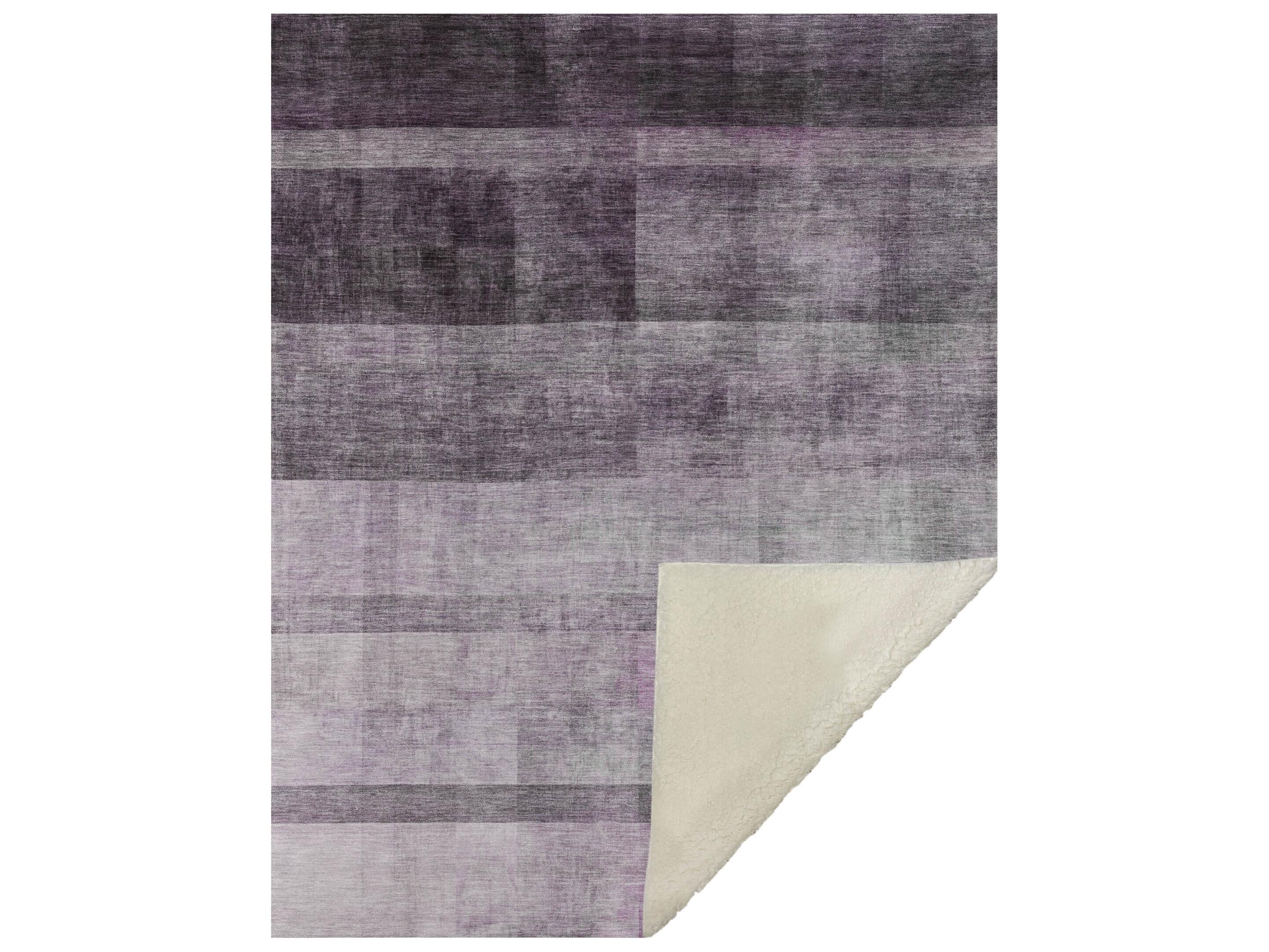Dalyn Sherpa Purple Polyester Throw