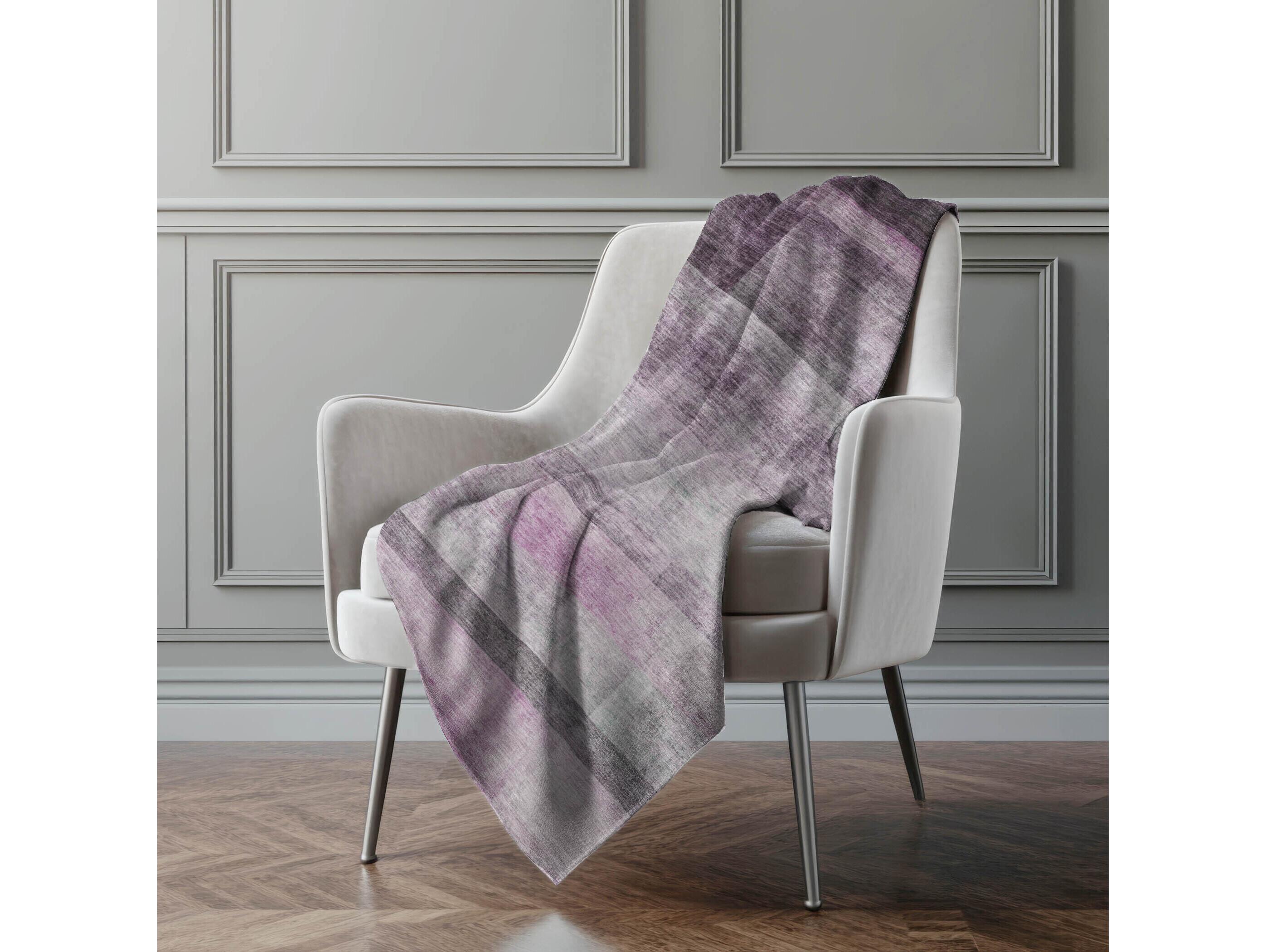 Dalyn Sherpa Purple Polyester Throw