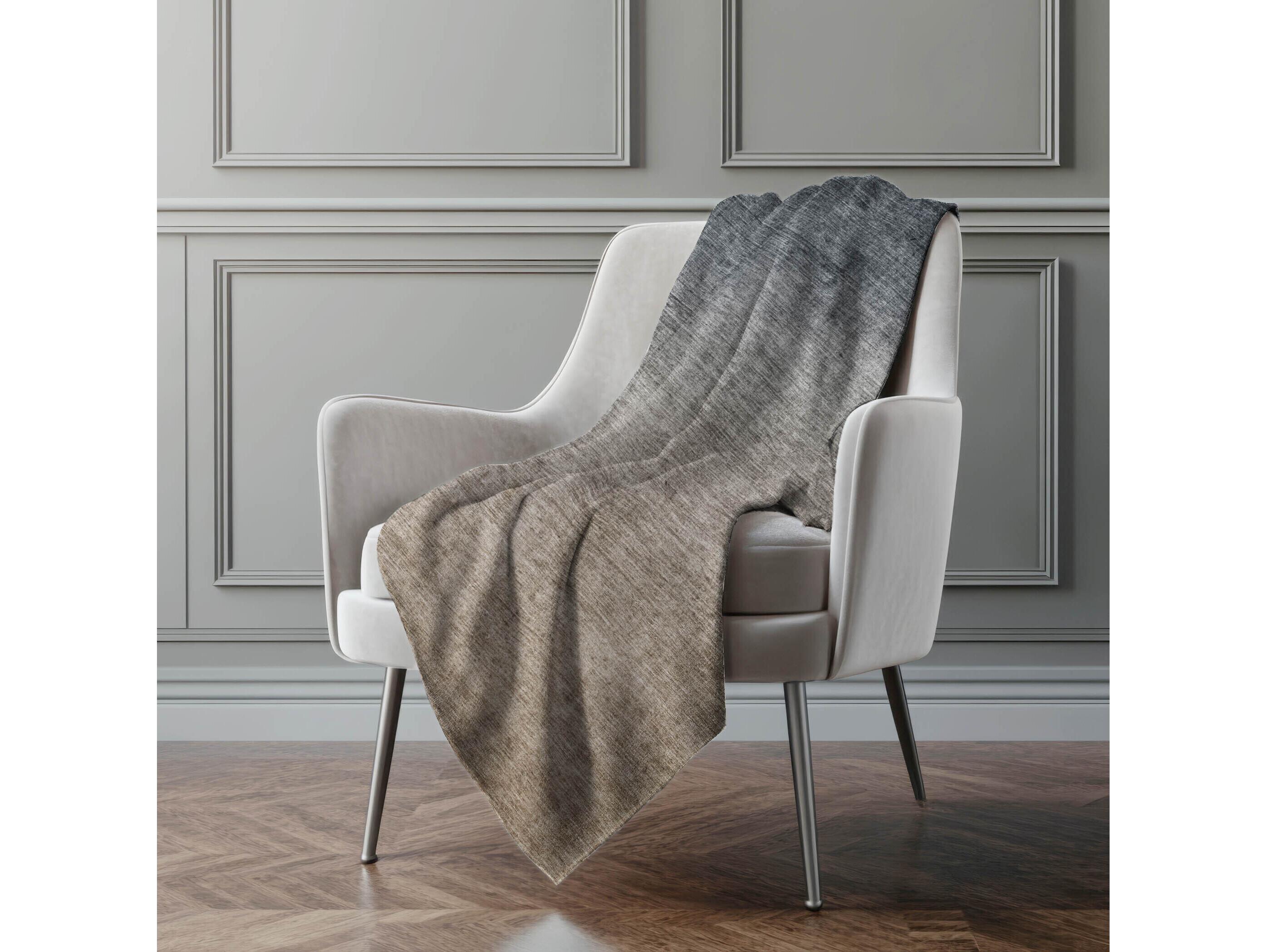 Dalyn Sherpa Gray Polyester Throw