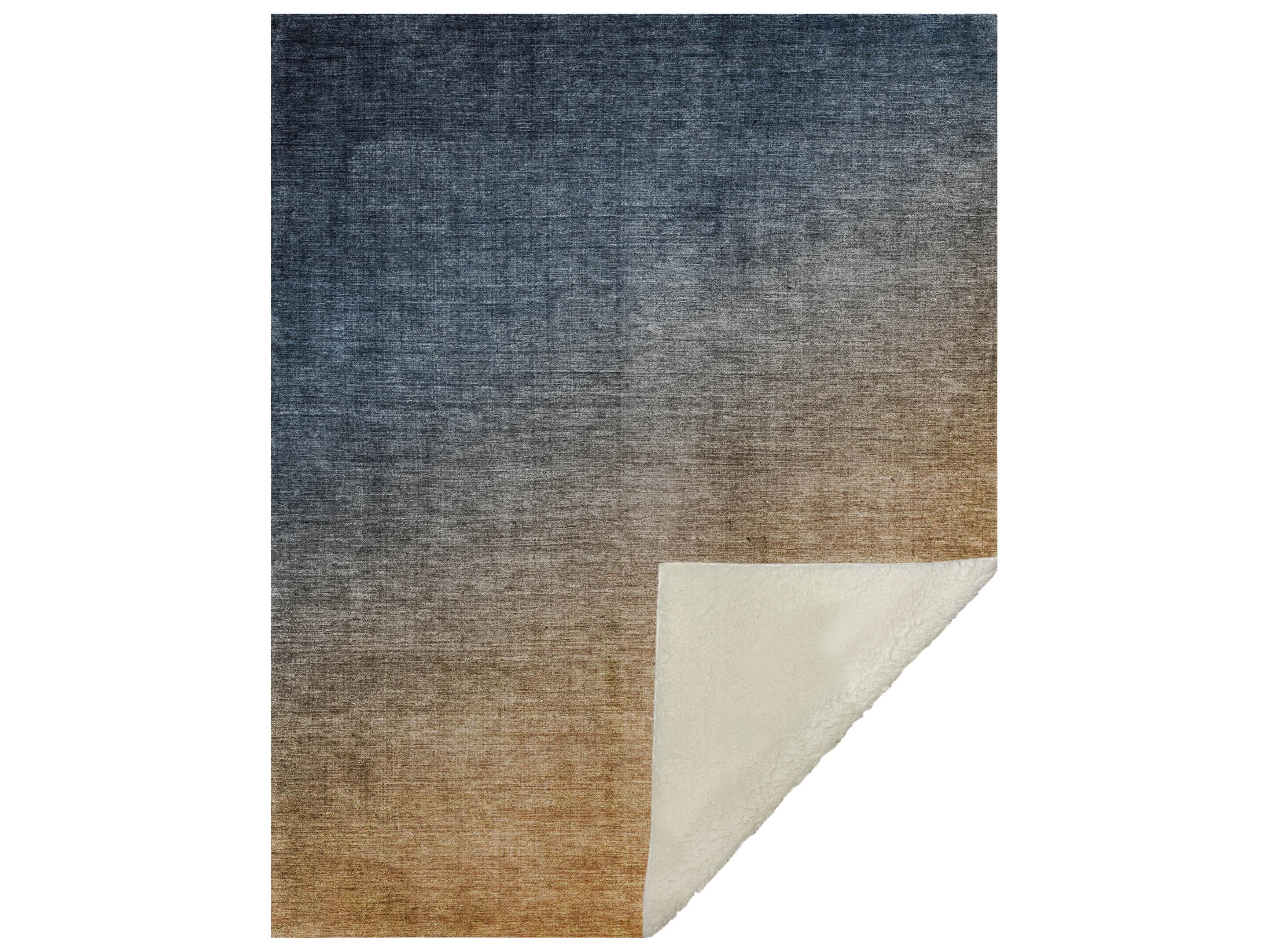 Dalyn Sherpa Blue Polyester Throw