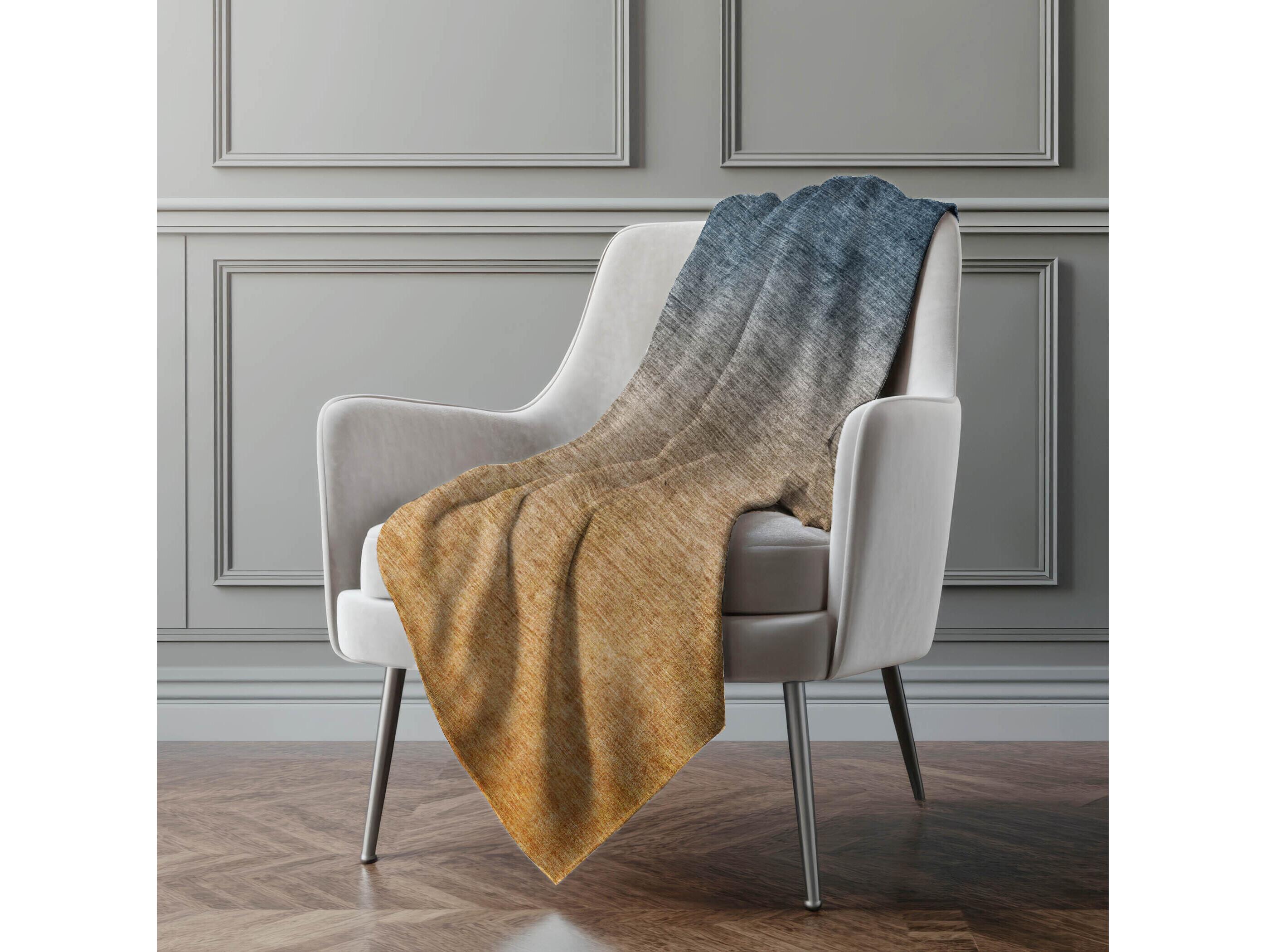 Dalyn Sherpa Blue Polyester Throw