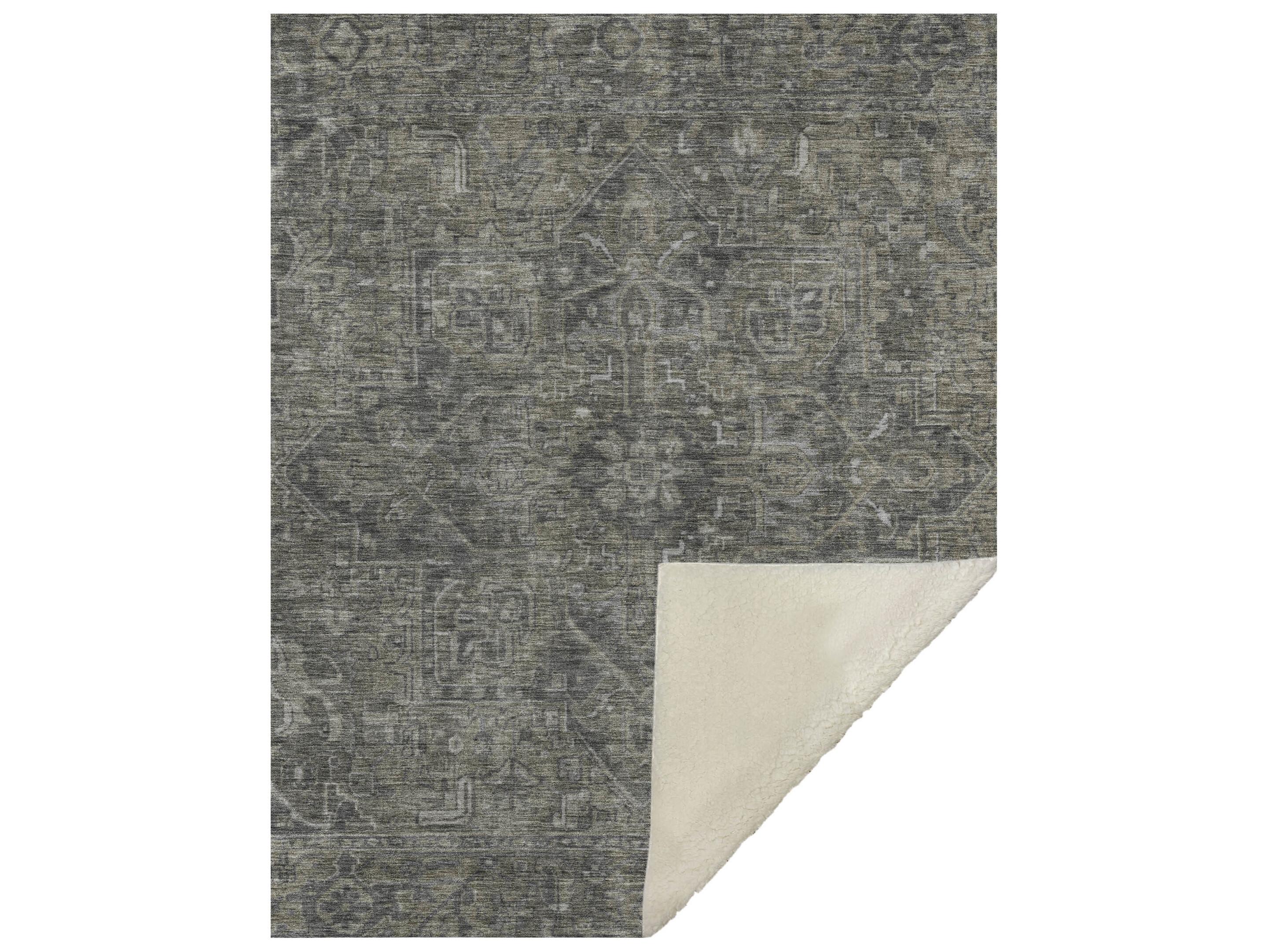 Dalyn Sherpa Brown Polyester Throw