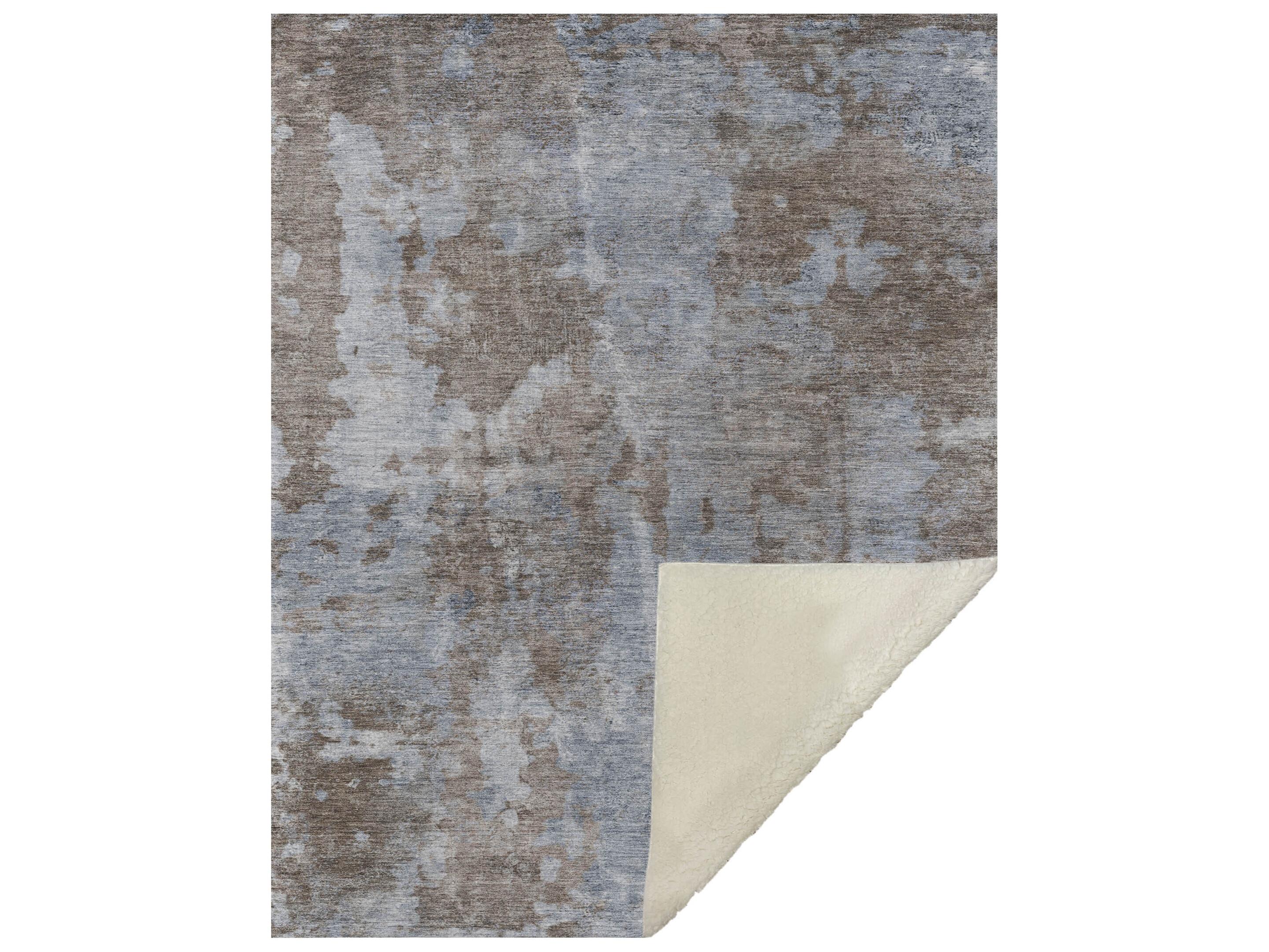 Dalyn Sherpa Brown Polyester Throw